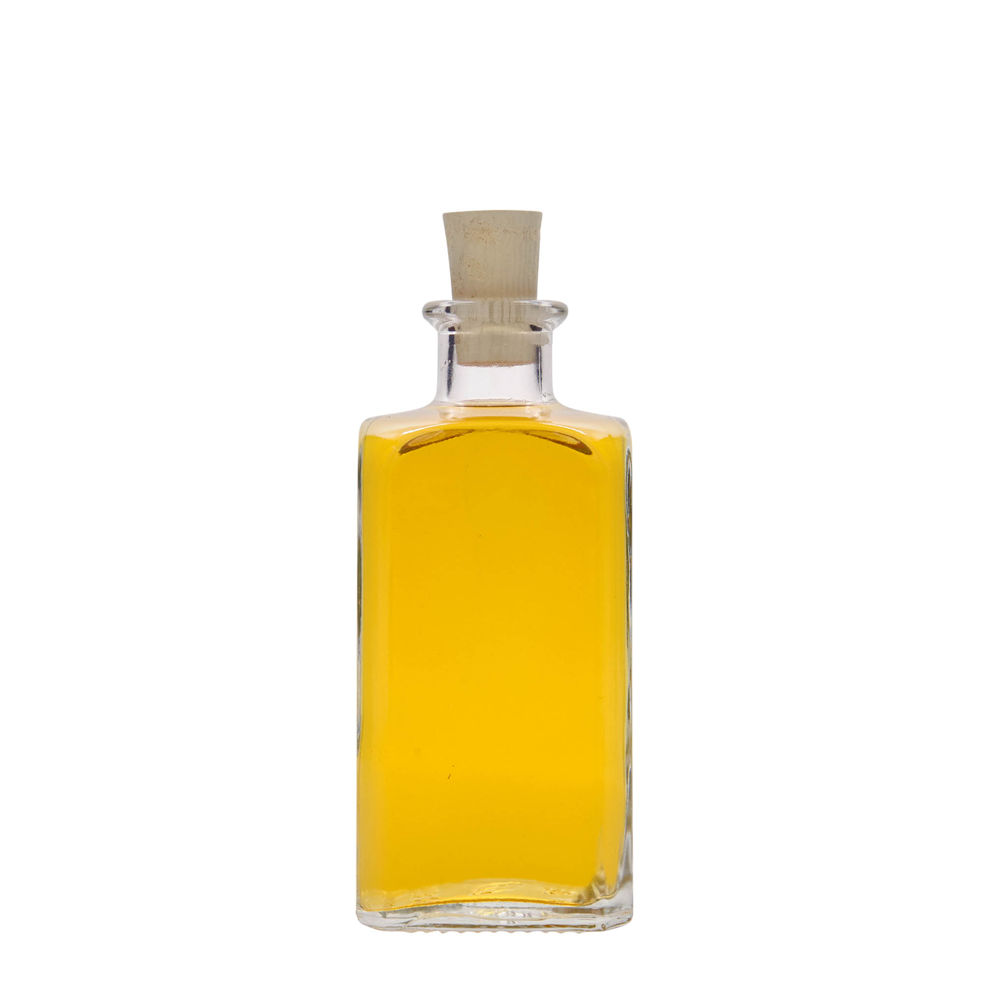 250 ml γυάλινο μπουκάλι Apotheker Carré, τετράγωνο, στόμιο: φελλός