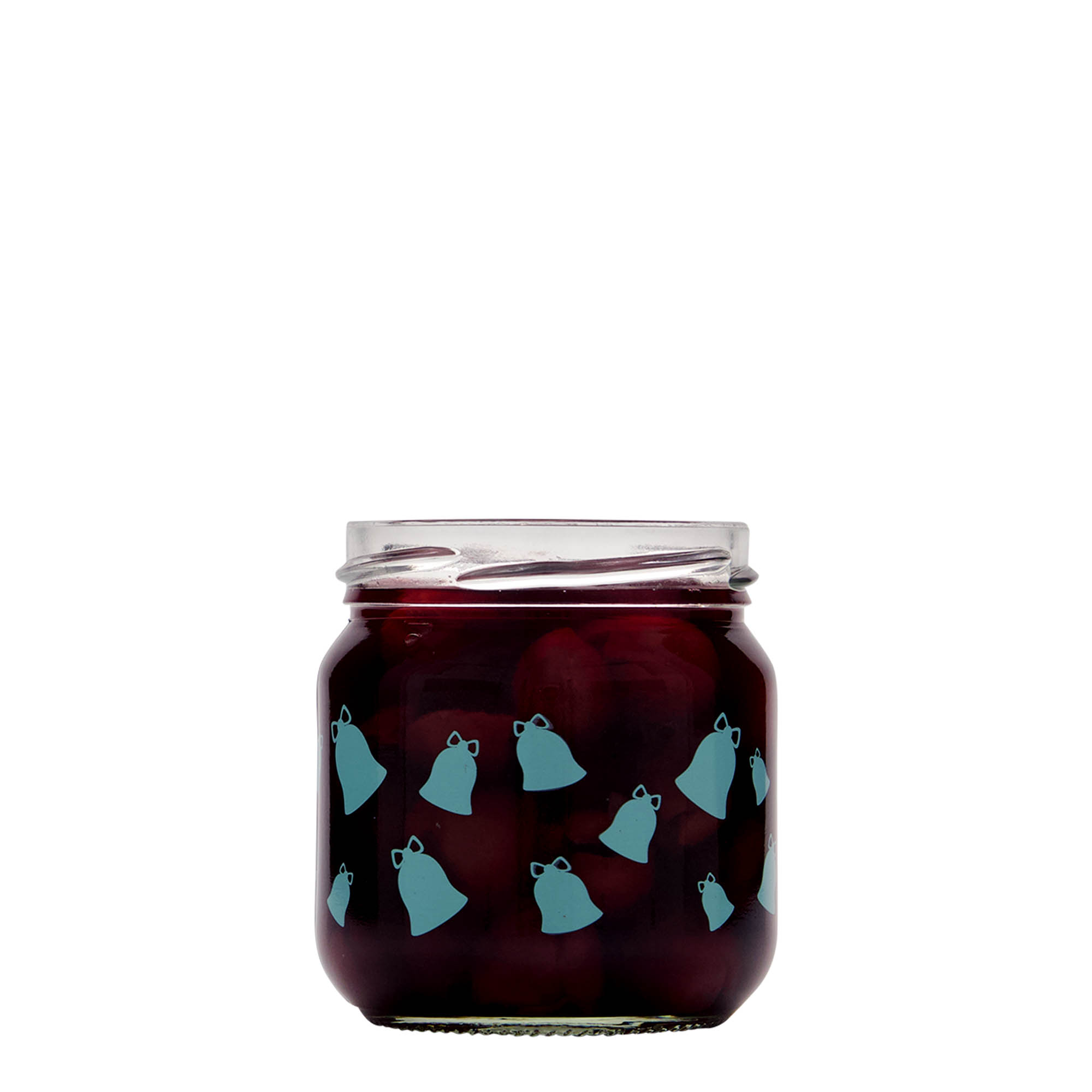 212 ml στρογγυλό γυαλί, σχέδιο: κουδουνάκι, στόμιο: Twist-Off (TO 66)