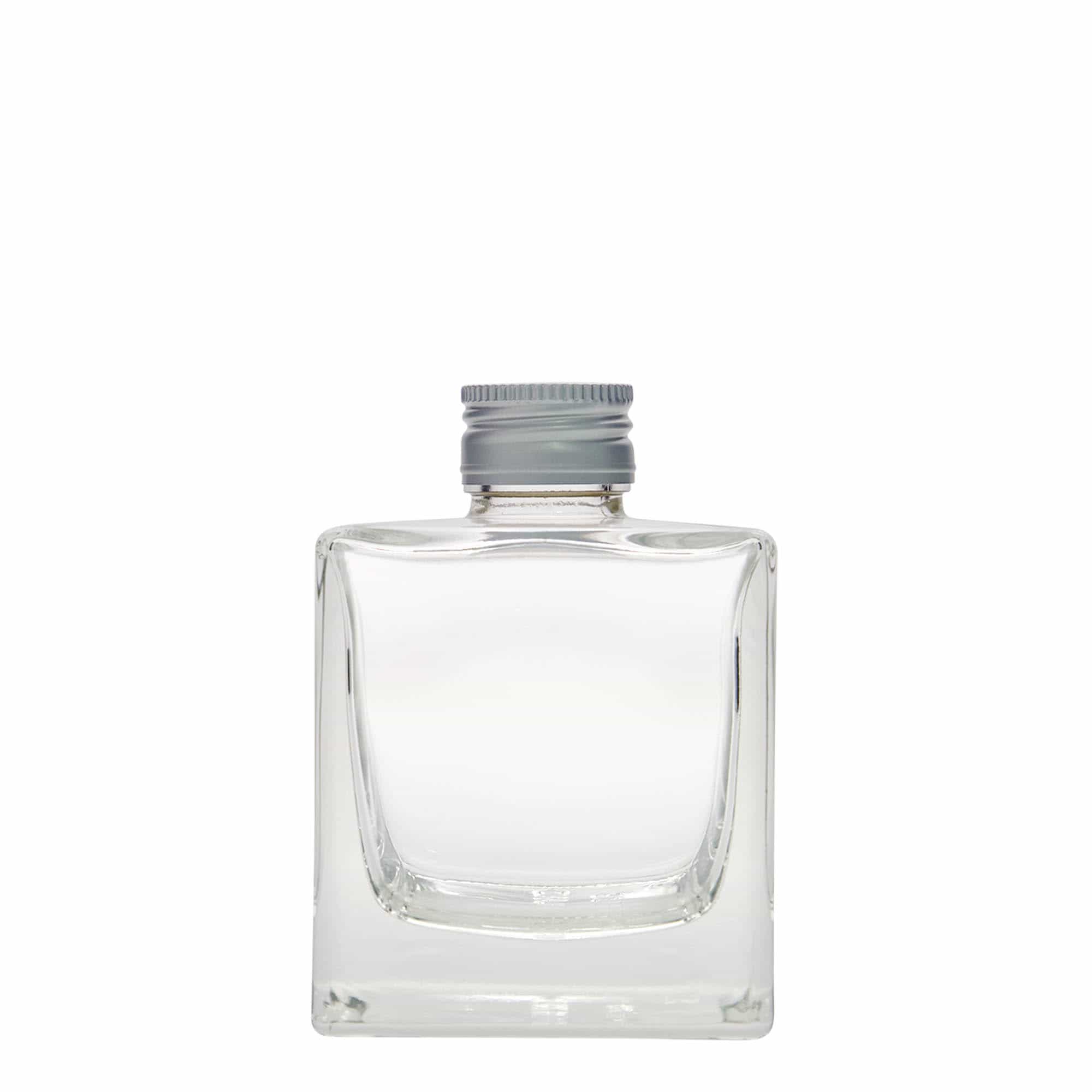 200 ml γυάλινο μπουκάλι 'Cube', τετράγωνο, στόμιο: PP 28