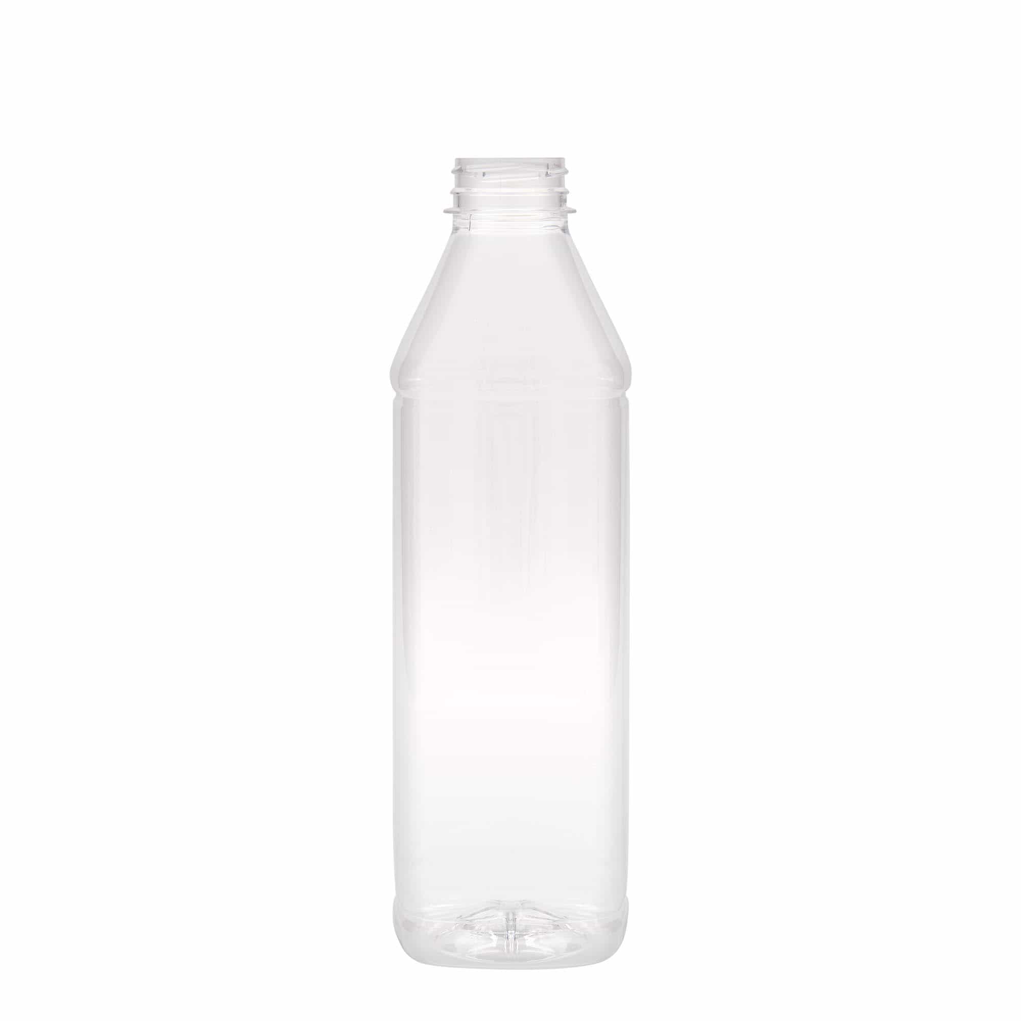 Μπουκάλι PET 'Milk and Juice Carré' 1.000 ml, τετράγωνο, πλαστικό, στόμιο: 38 mm