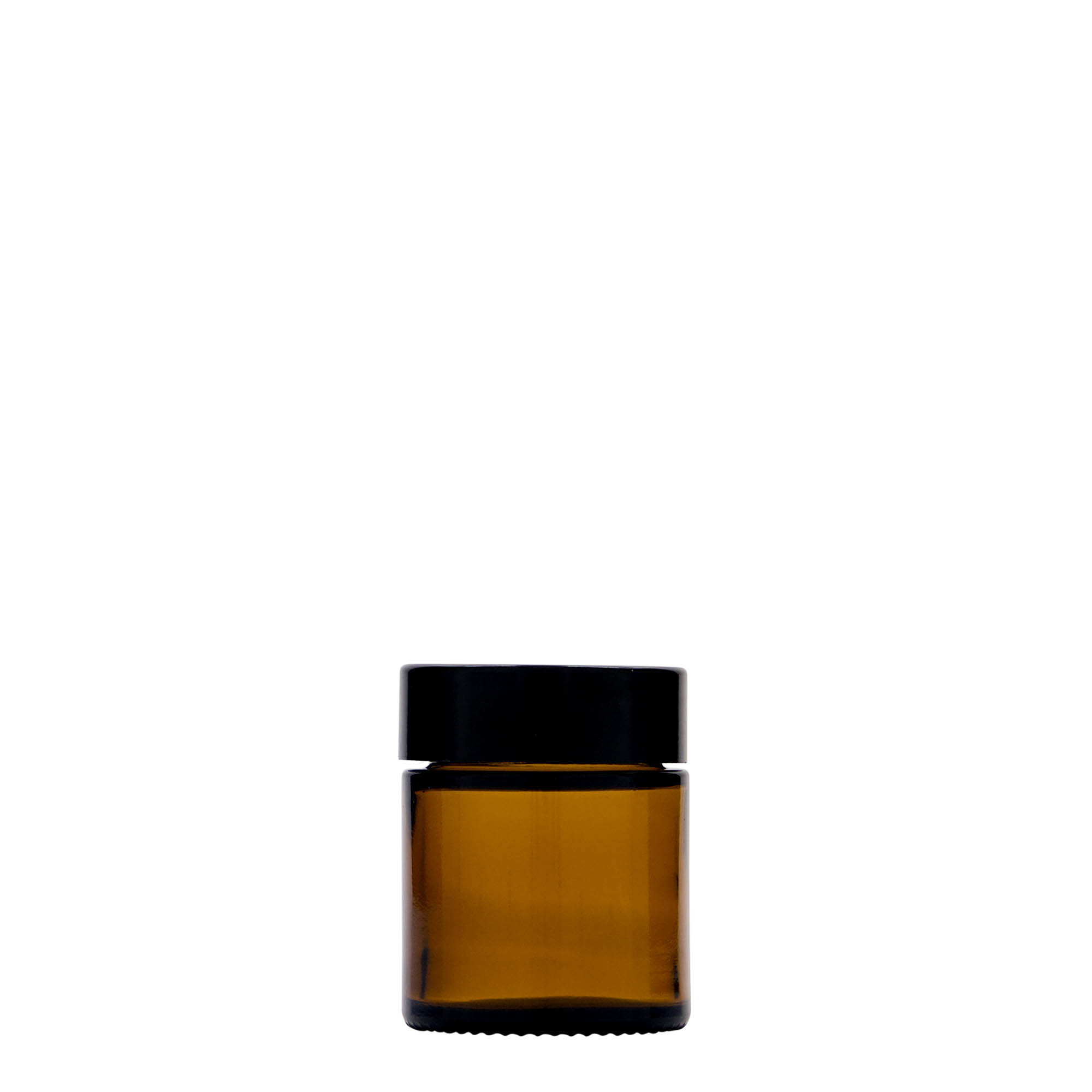 30 ml βαζάκι 'Brown Line', γυάλινο, καφέ, στόμιο: βιδωτό καπάκι