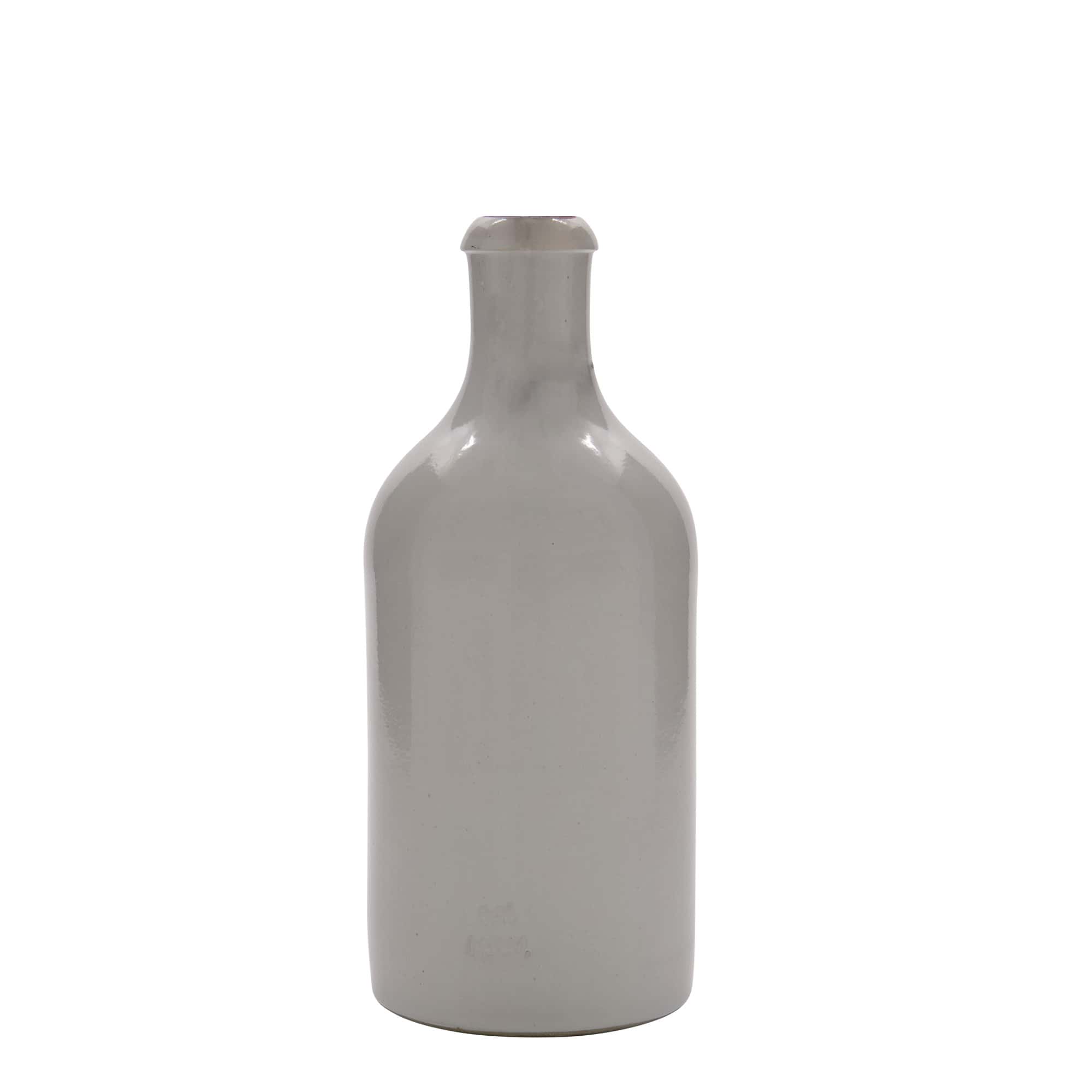 Κεραμικό μπουκάλι 500 ml, κεραμικό, λευκό, στόμιο: φελλός Κεραμικό μπουκάλι 500 ml, κεραμικό, λευκό, στόμιο: φελλός
