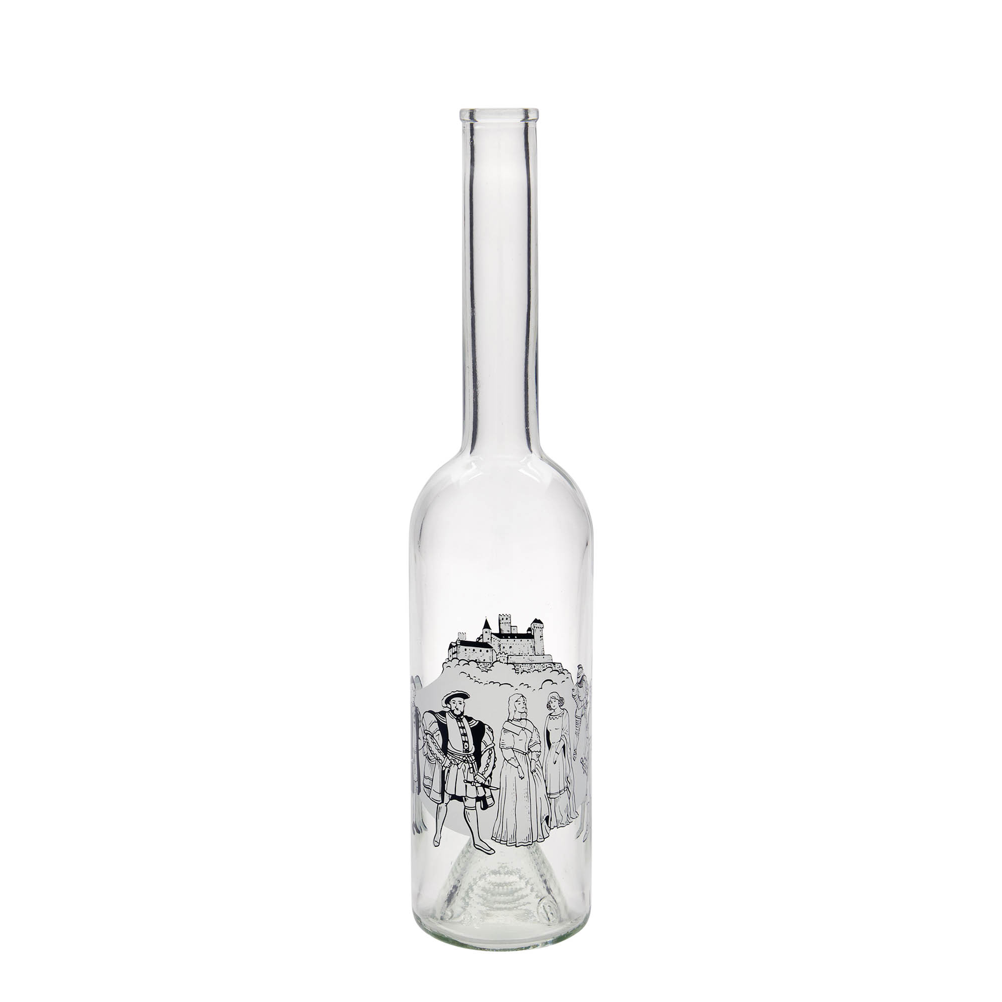500 ml γυάλινο μπουκάλι 'Όπερα', θέμα: Μεσαίωνας, στόμιο: φελλός 500 ml γυάλινο μπουκάλι 'Όπερα', θέμα: Μεσαίωνας, στόμιο: φελλός