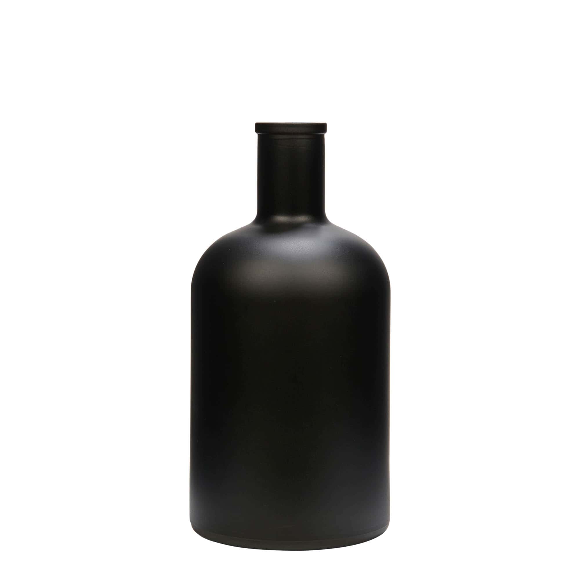 Γυάλινο μπουκάλι 'Gerardino' 700 ml, μαύρο, στόμιο: φελλός