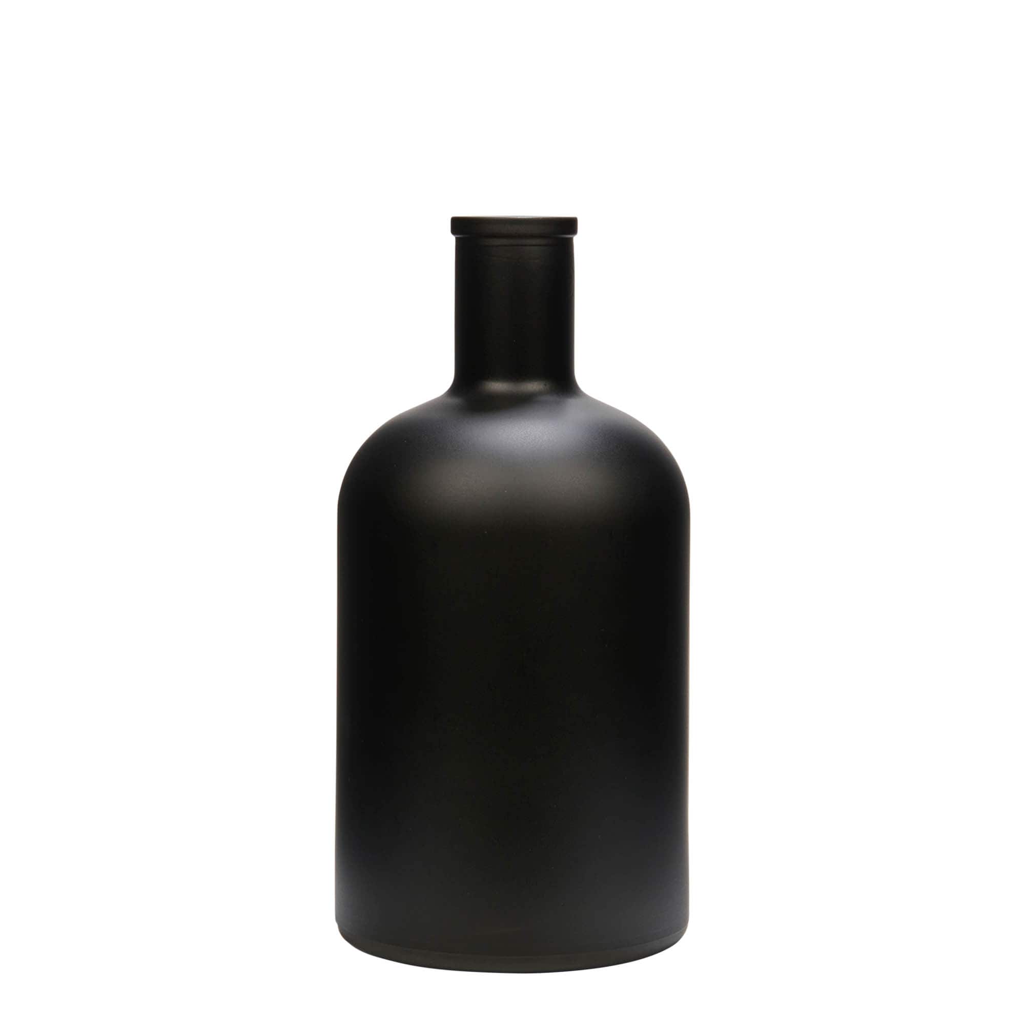 700 ml γυάλινο μπουκάλι 'Gerardino', μαύρο, στόμιο: φελλός