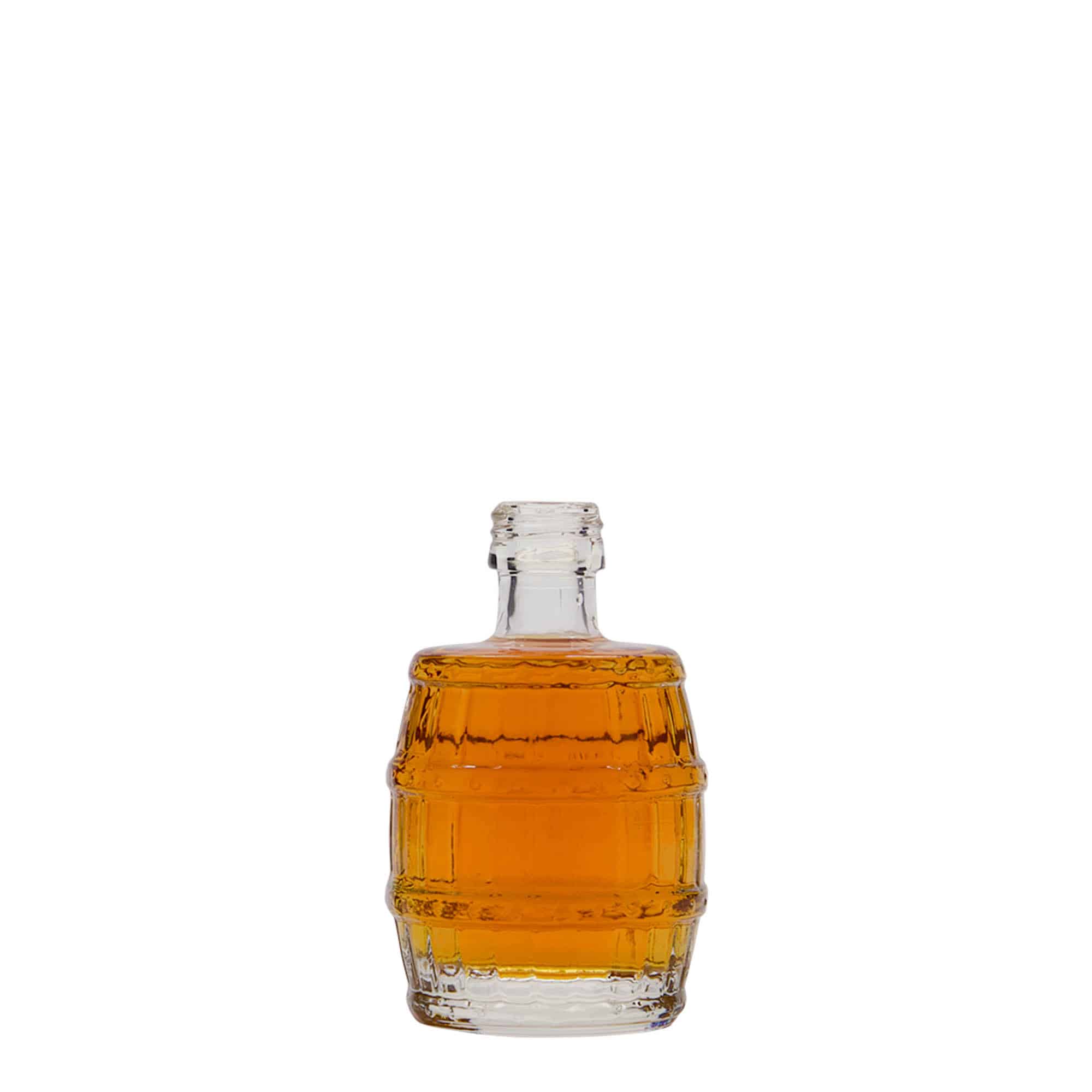 Γυάλινο μπουκάλι 'Βαρέλι' 50 ml, στόμιο: PP 18