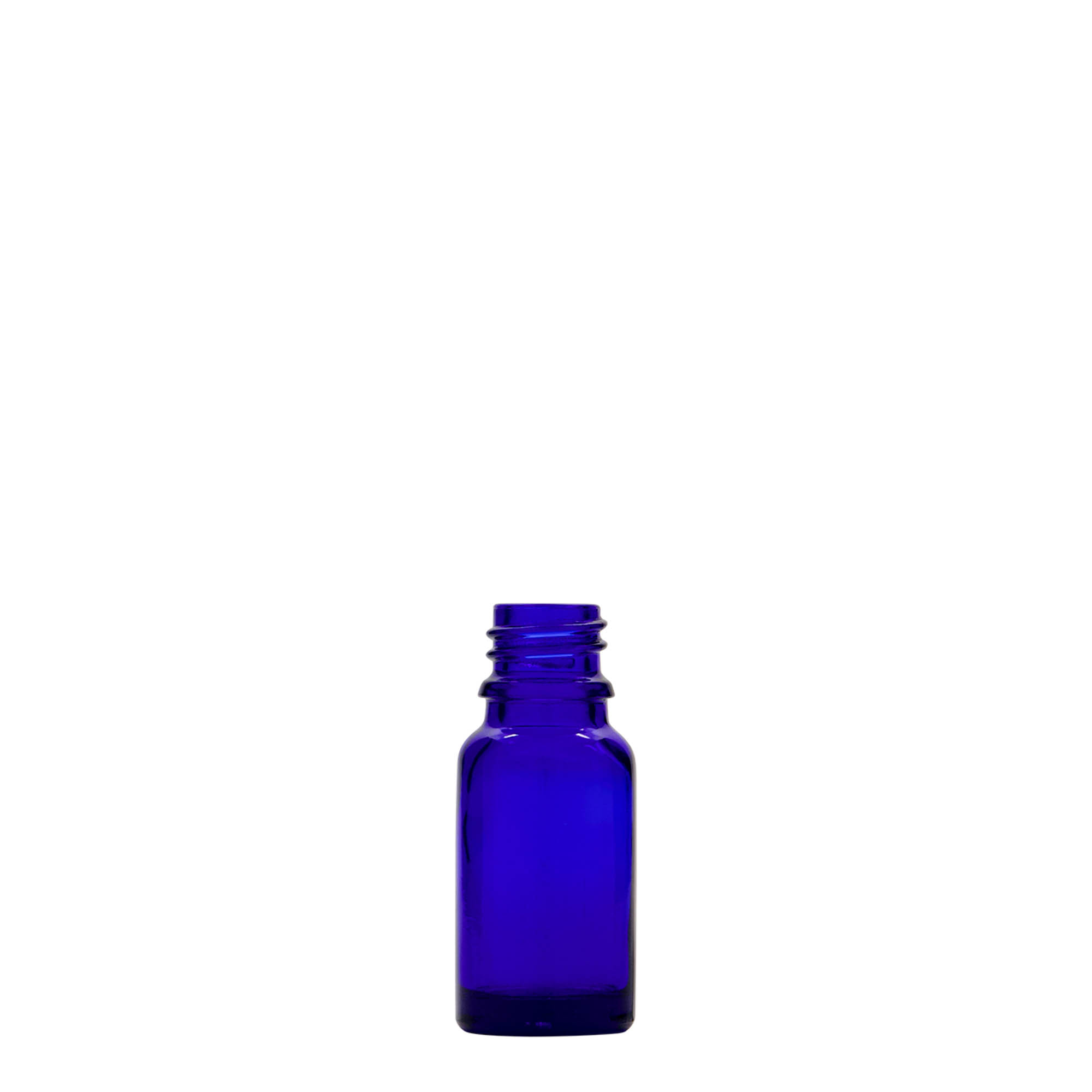 10 ml φιαλίδιο φαρμάκου, γυαλί, βασιλικό μπλε, στόμιο: DIN 18