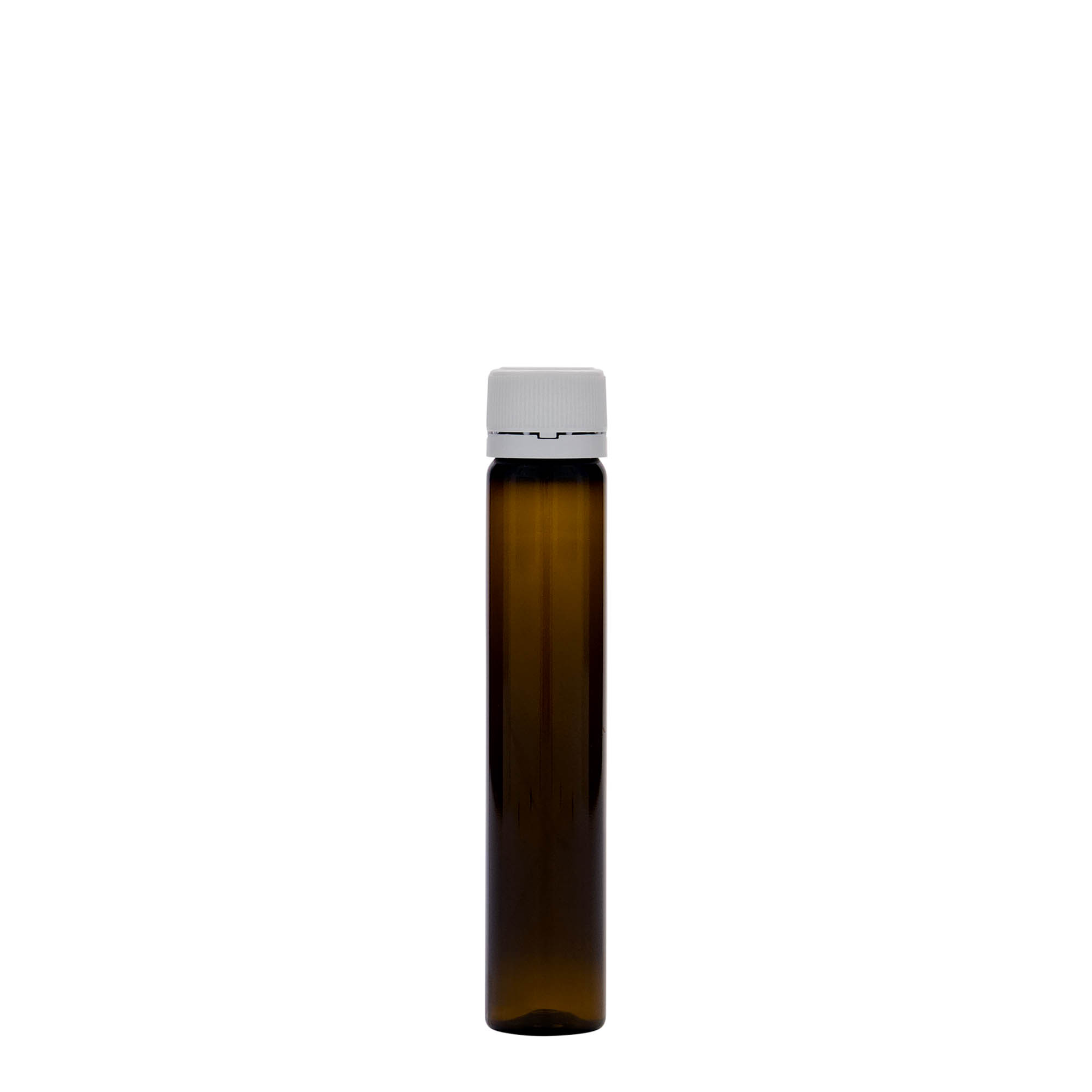 25 ml σωληνάριο PET, πλαστικό, καφέ, στόμιο: βιδωτό καπάκι