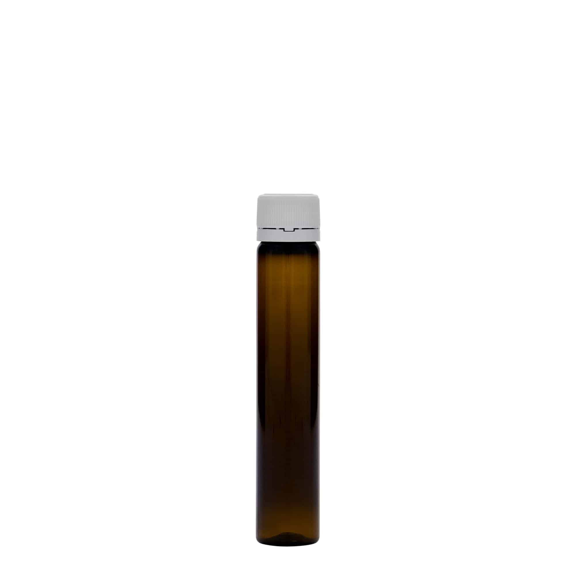 25 ml σωληνάριο PET, πλαστικό, καφέ, στόμιο: βιδωτό καπάκι