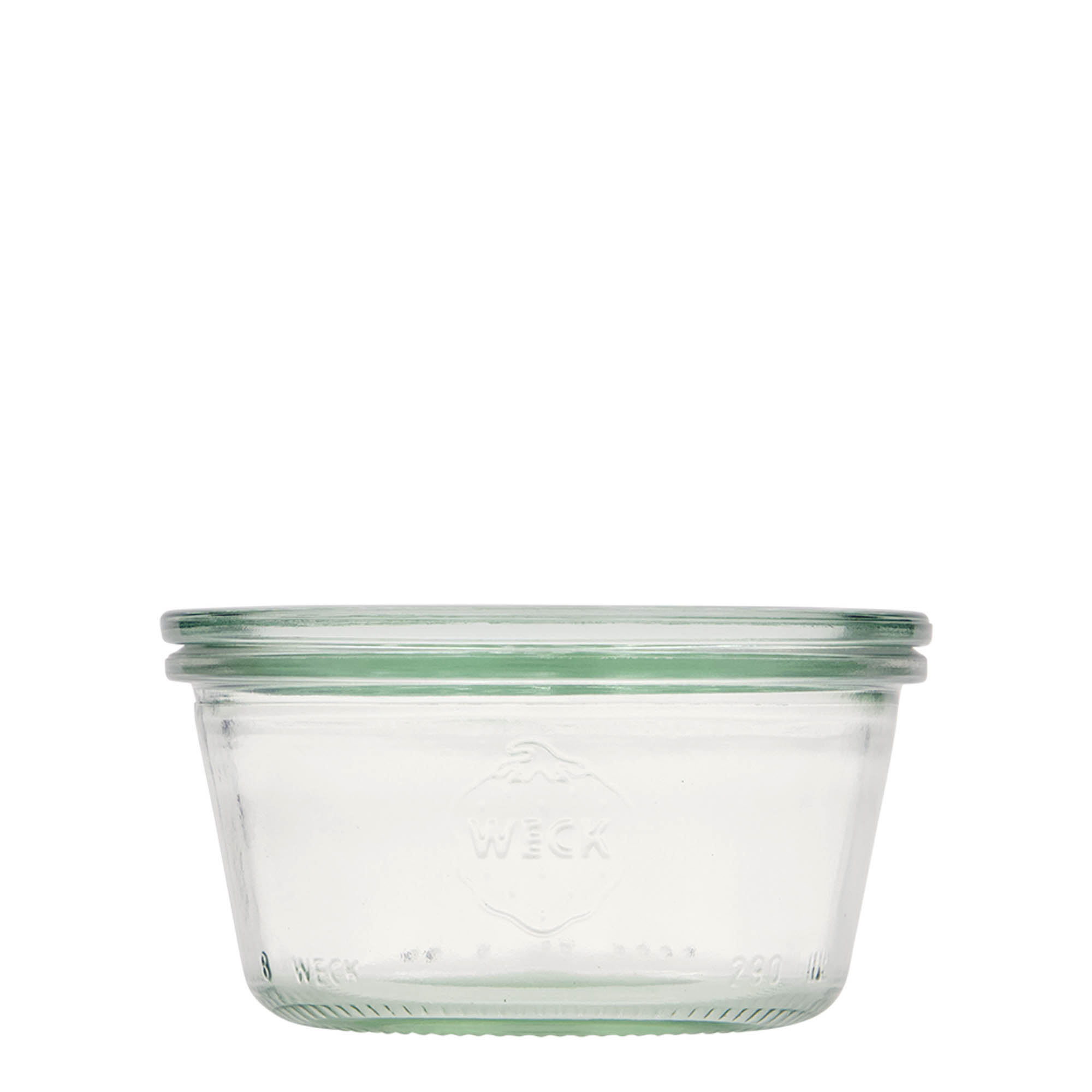 290 ml WECK-γυάλινο βάζο με πλατύ στόμιο, άνοιγμα: στρογγυλό χείλος
