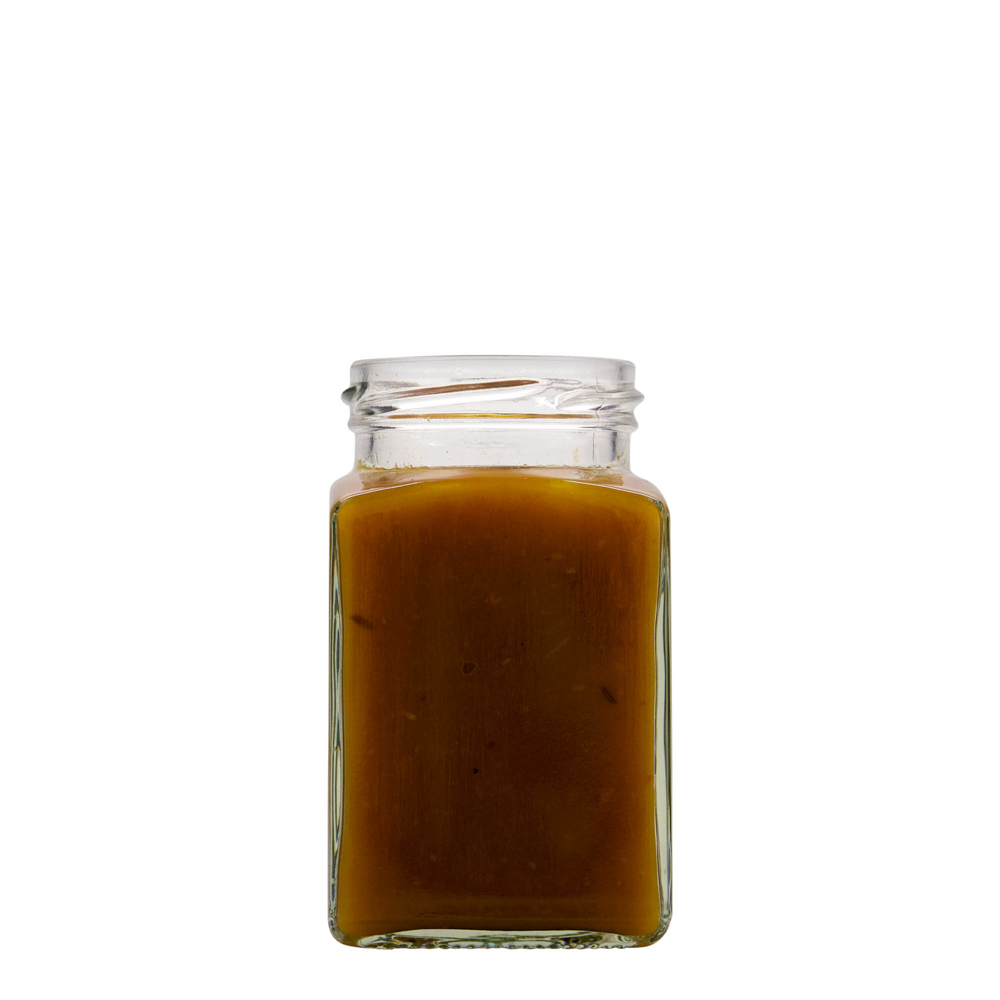 260 ml τετράγωνο γυάλινο βάζο, στόμιο: Twist-Off (TO 58) 260 ml τετράγωνο γυάλινο βάζο, στόμιο: Twist-Off (TO 58)