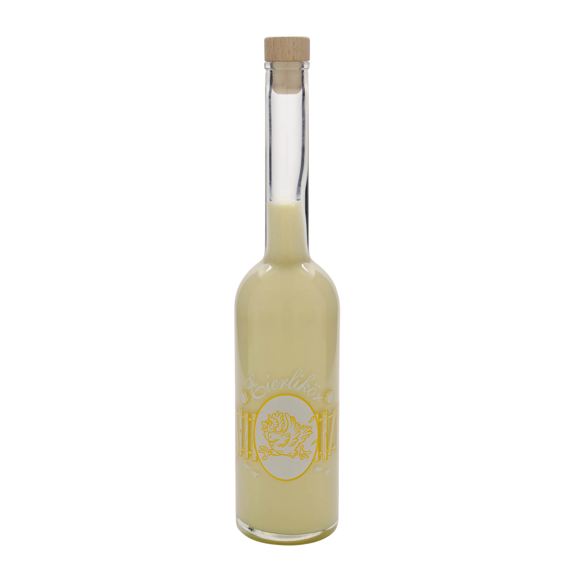 500 ml γυάλινο μπουκάλι 'Όπερα', σχέδιο: λικέρ αυγού, στόμιο: φελλός