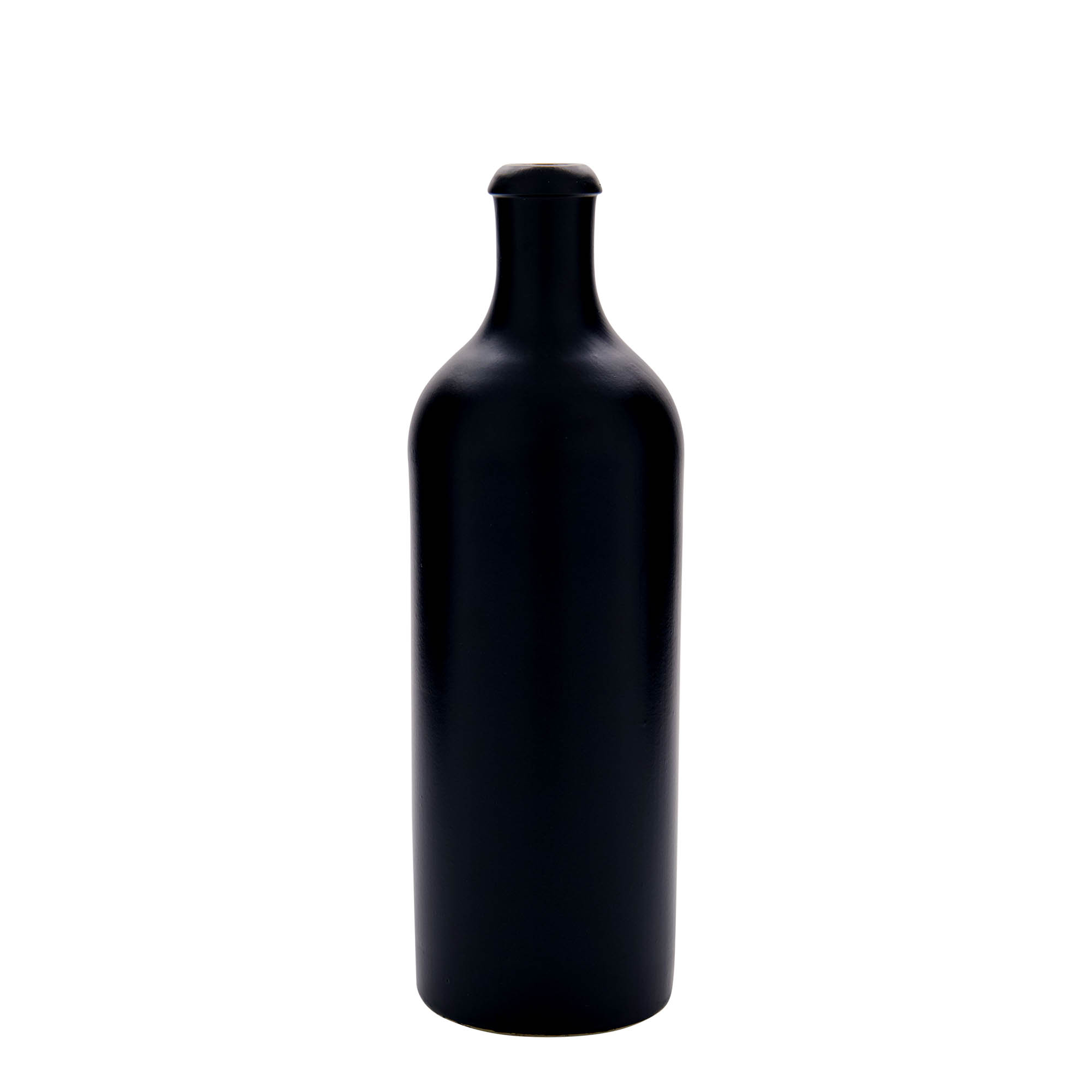 750 ml πιθάρι από πηλό, πέτρινο σκεύος, μαύρο, στόμιο: φελλός