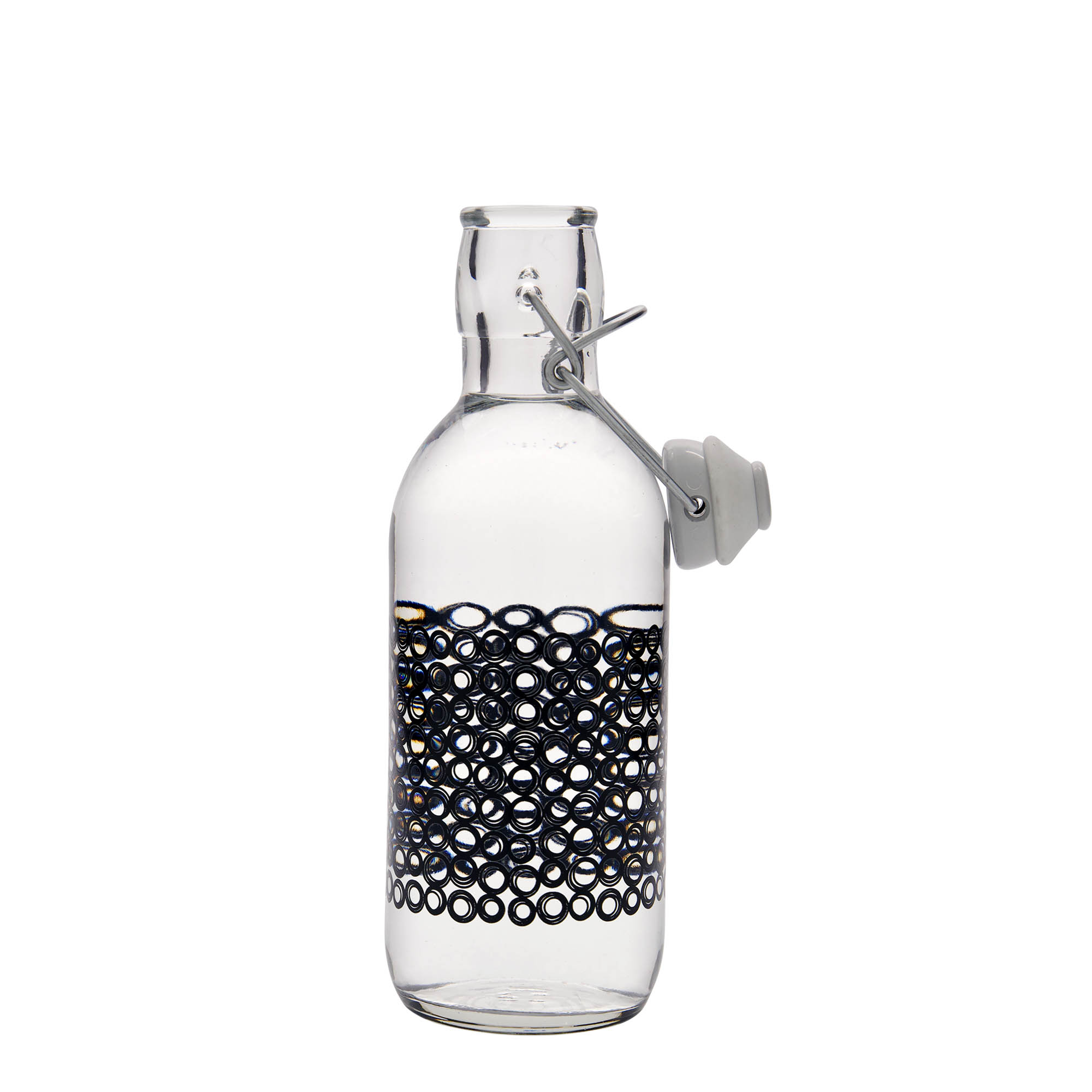 500 ml γυάλινο μπουκάλι 'Emilia', σχέδιο: Circola nero, στόμιο: κλείσιμο με μηχανισμό αρπάγης 500 ml γυάλινο μπουκάλι 'Emilia', σχέδιο: Circola nero, στόμιο: κλείσιμο με μηχανισμό αρπάγης
