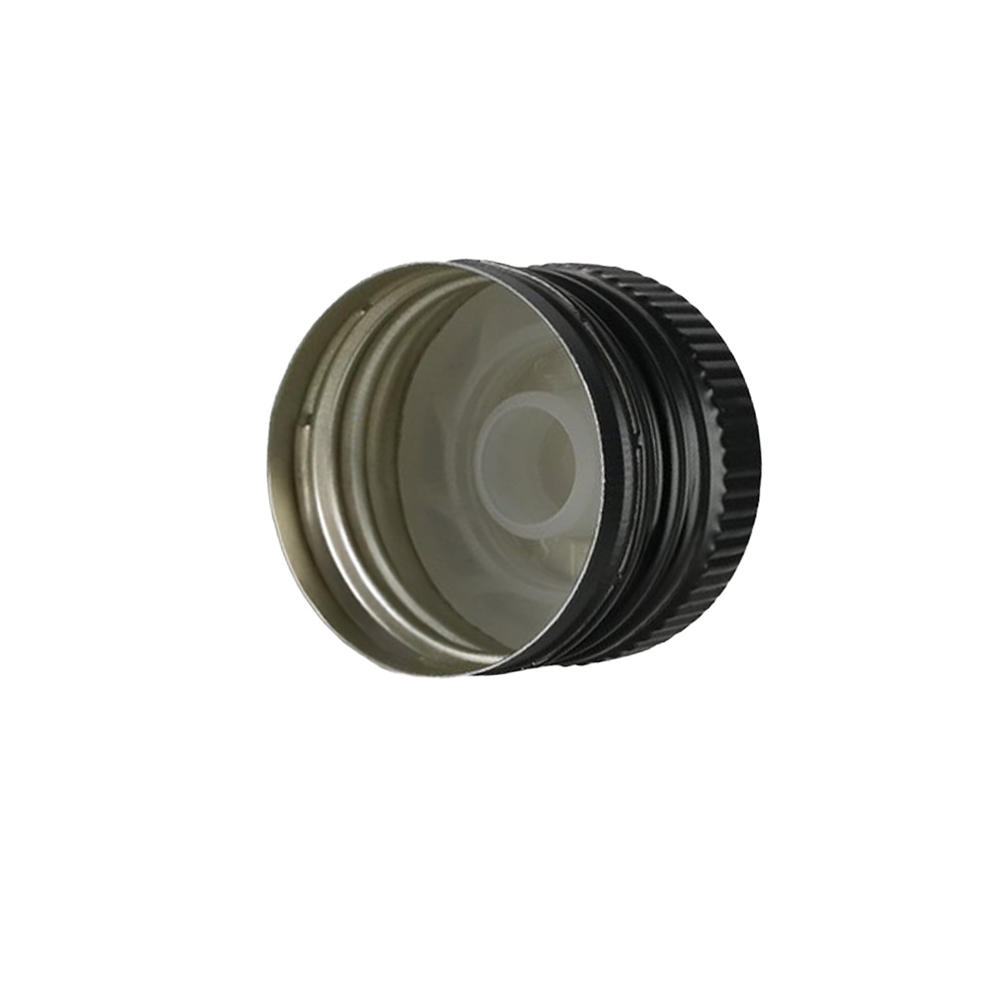 Βιδωτό καπάκι με στόμιο ρίψης, μέταλλο-πλαστικό, μαύρο, για στόμιο: PP 31,5