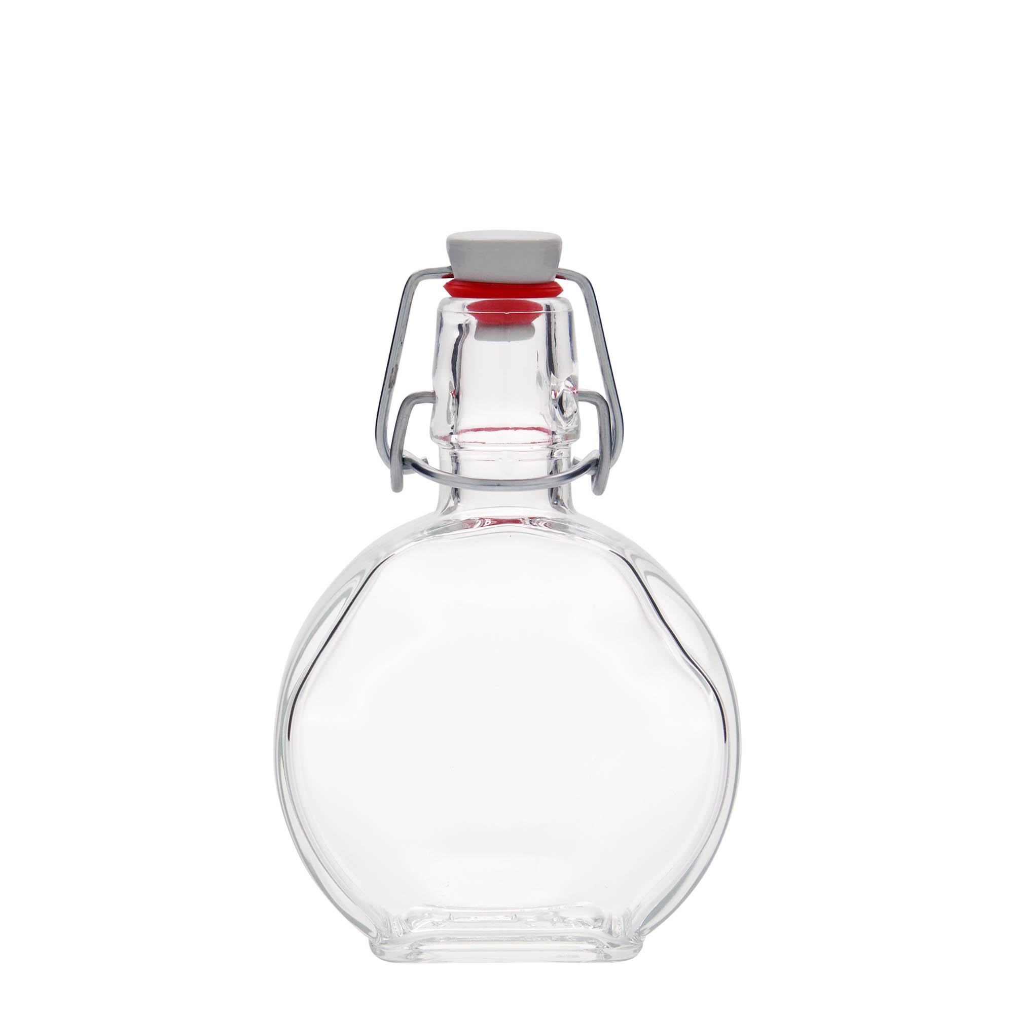 200 ml γυάλινο μπουκάλι 'Sensatione', ορθογώνιο, στόμιο: κλείσιμο με μπρούτζινο κλιπ