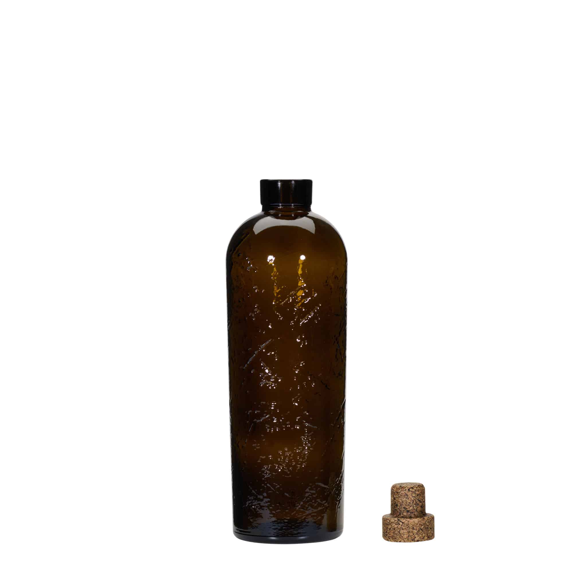 700 ml γυάλινο μπουκάλι Wildly Crafted “Natural”, καφέ, στόμιο: φελλός