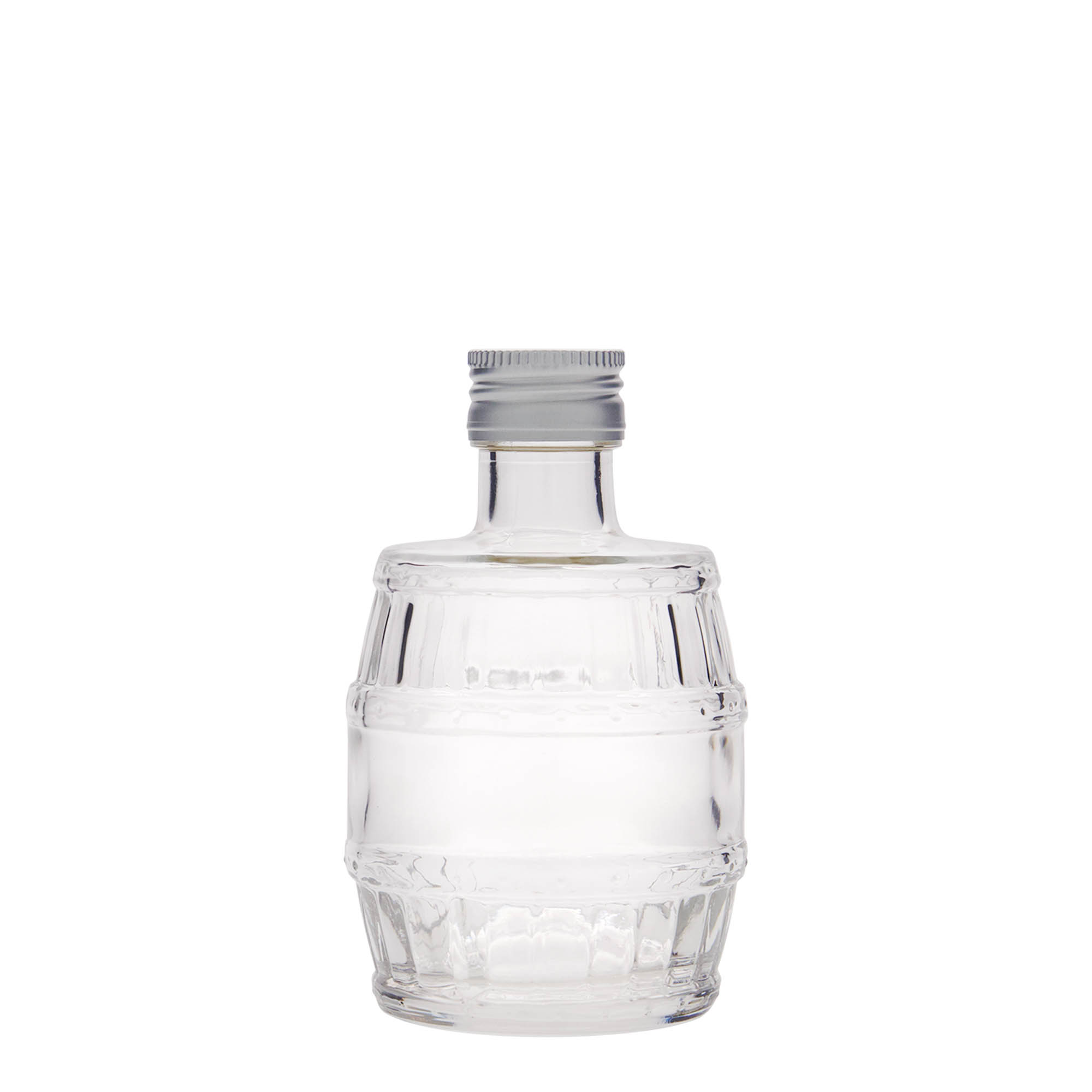200 ml γυάλινο μπουκάλι 'βαρέλι', στόμιο: PP 28 200 ml γυάλινο μπουκάλι 'βαρέλι', στόμιο: PP 28