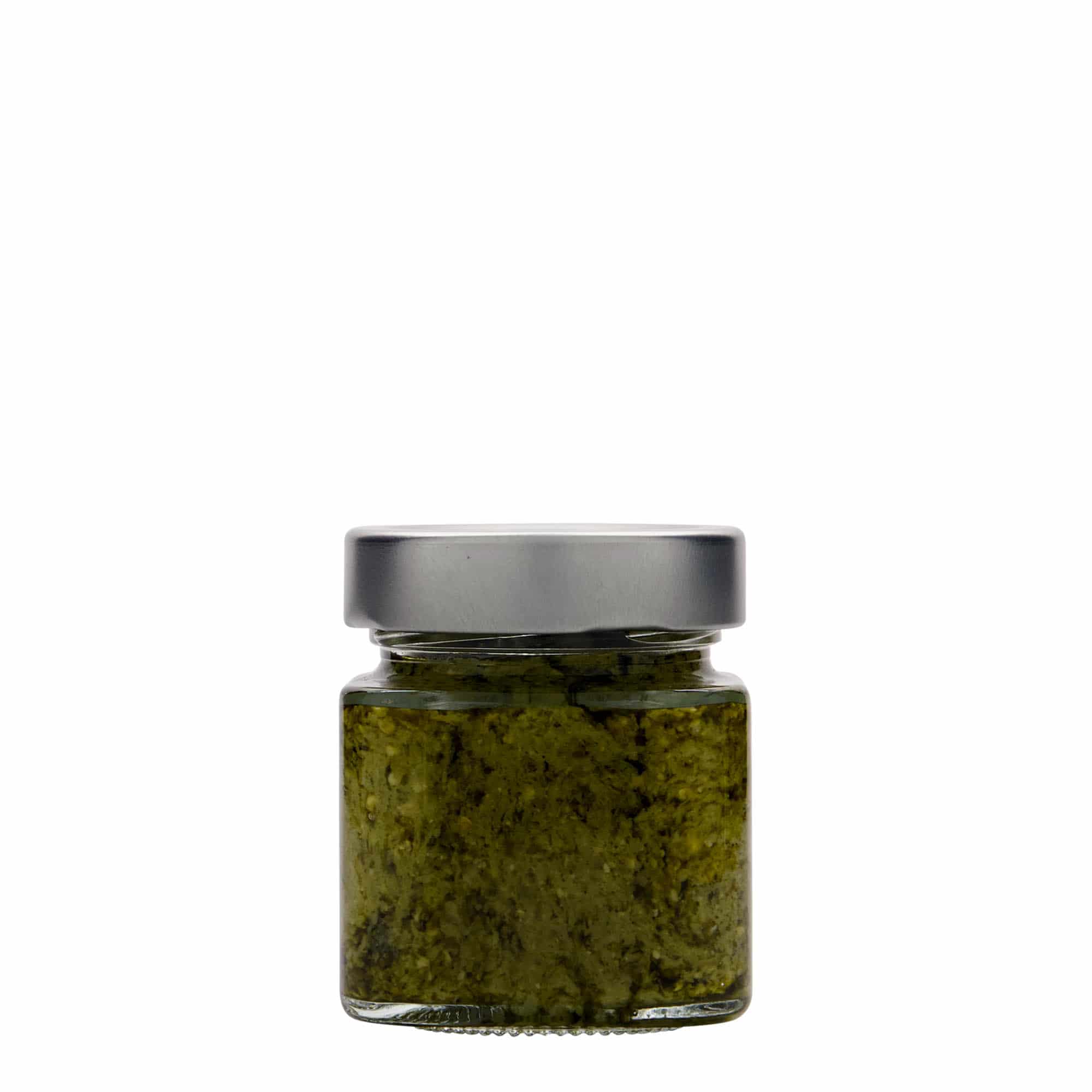 156 ml τετράγωνο γυάλινο βάζο 'Funny', στόμιο: Deep-Twist-Off (DTO 58)