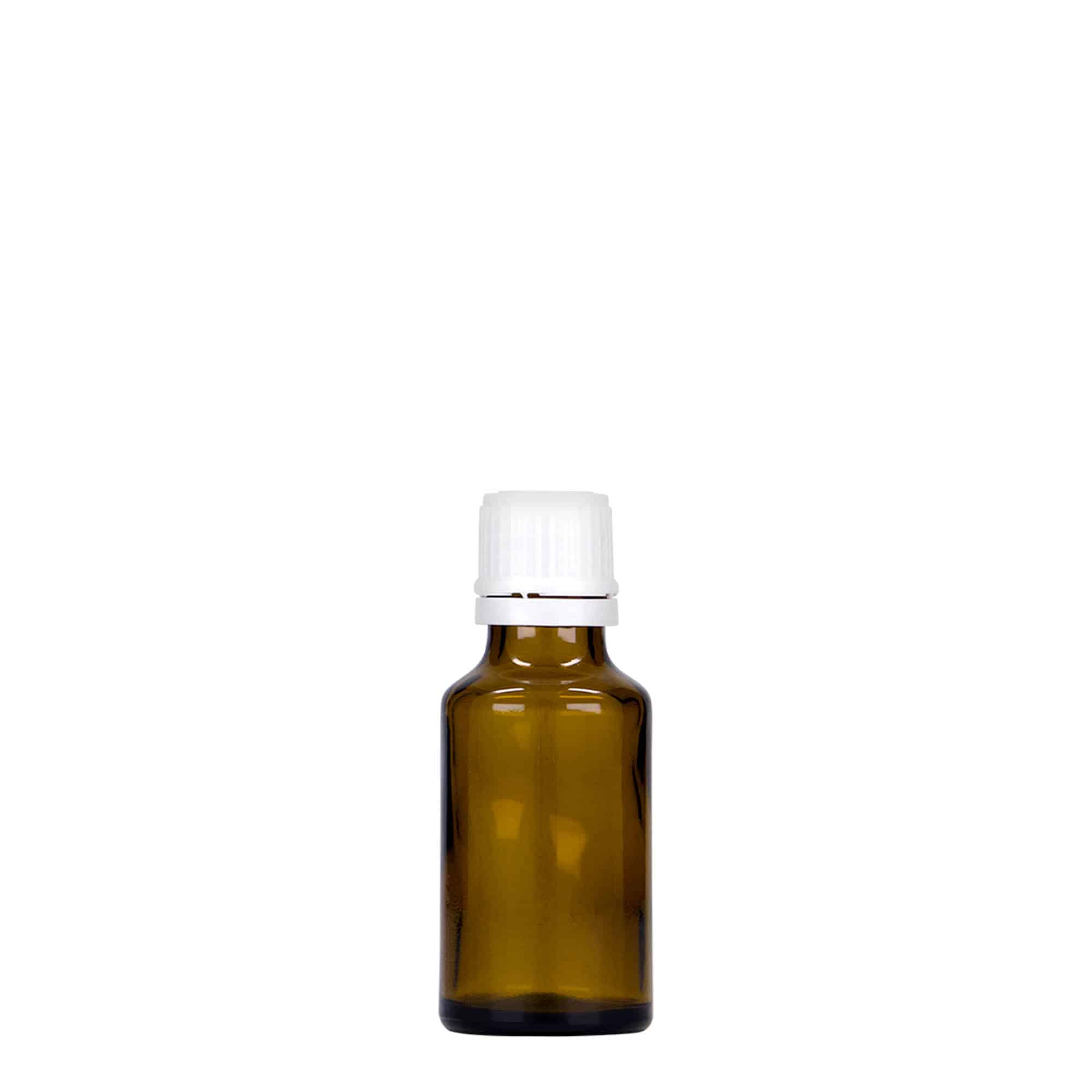 25 ml ιατρικό μπουκάλι, γυάλινο, καφέ, στόμιο: DIN 18