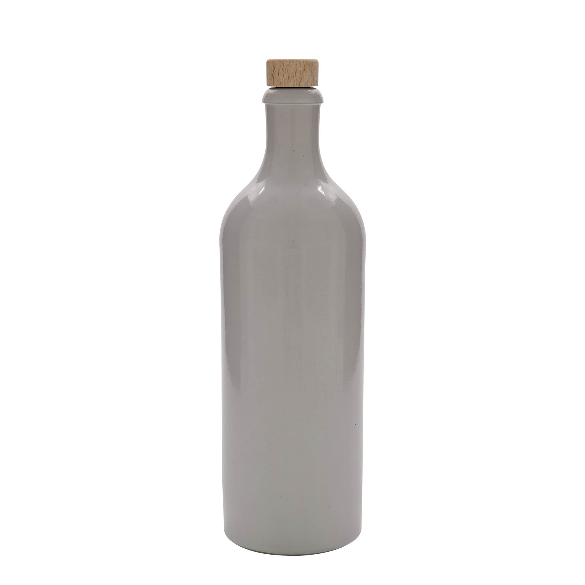 750 ml πιθάρι από πήλινο υλικό, λευκό, στόμιο: φελλός