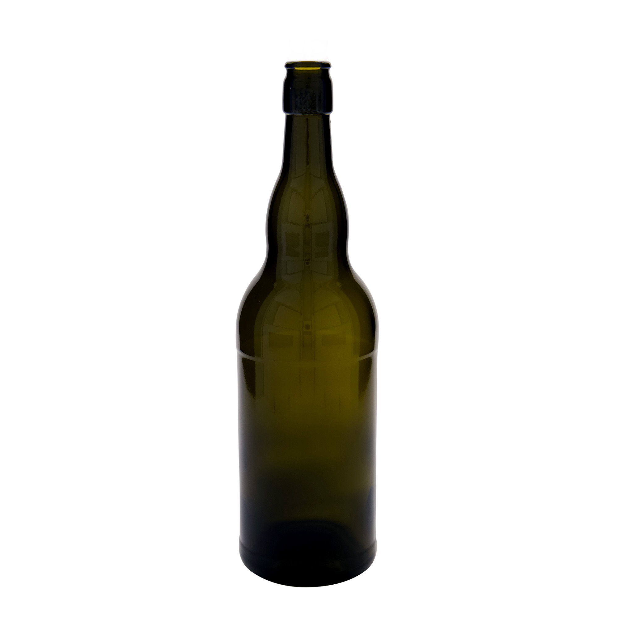 1.000 ml μπουκάλι μπύρας Βέλγιο, γυαλί, παλαιωμένο πράσινο, στόμιο: κλείσιμο με μανταλάκι