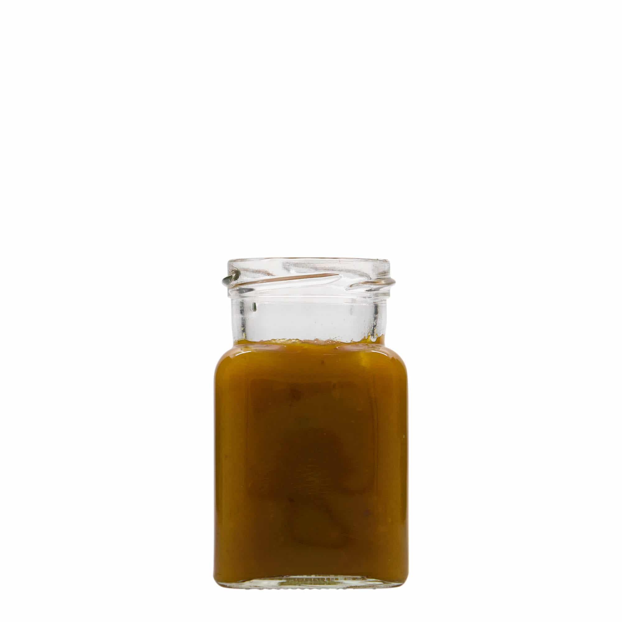 Τετράγωνο βάζο 150 ml, στόμιο: twist-off (TO 53)