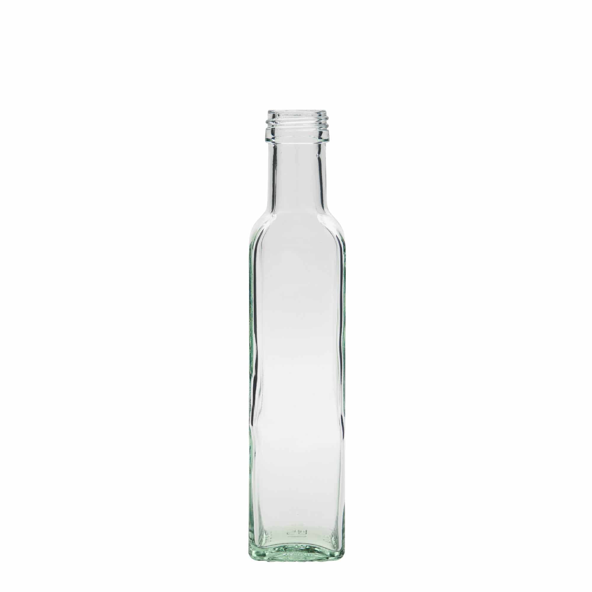 Γυάλινο μπουκάλι 'Marasca' 250 ml, τετράγωνο, στόμιο: PP 31,5 Γυάλινο μπουκάλι 'Marasca' 250 ml, τετράγωνο, στόμιο: PP 31,5