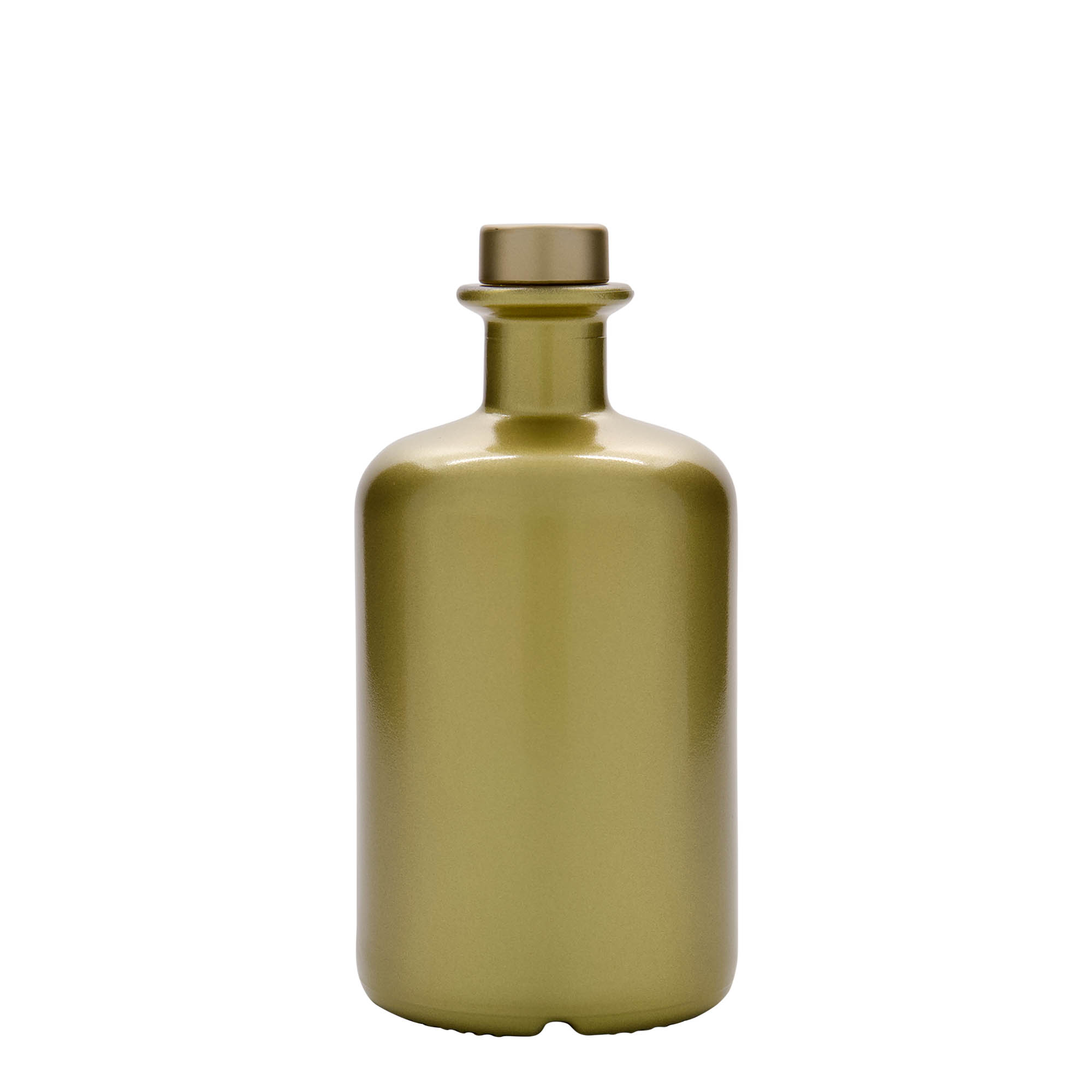 500 ml γυάλινο μπουκάλι φαρμακοποιού, χρυσό, στόμιο: φελλός