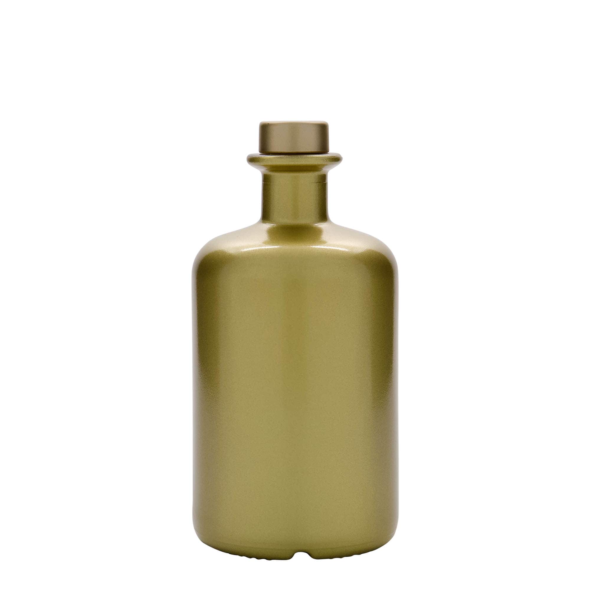 500 ml γυάλινο μπουκάλι φαρμακοποιού, χρυσό, στόμιο: φελλός