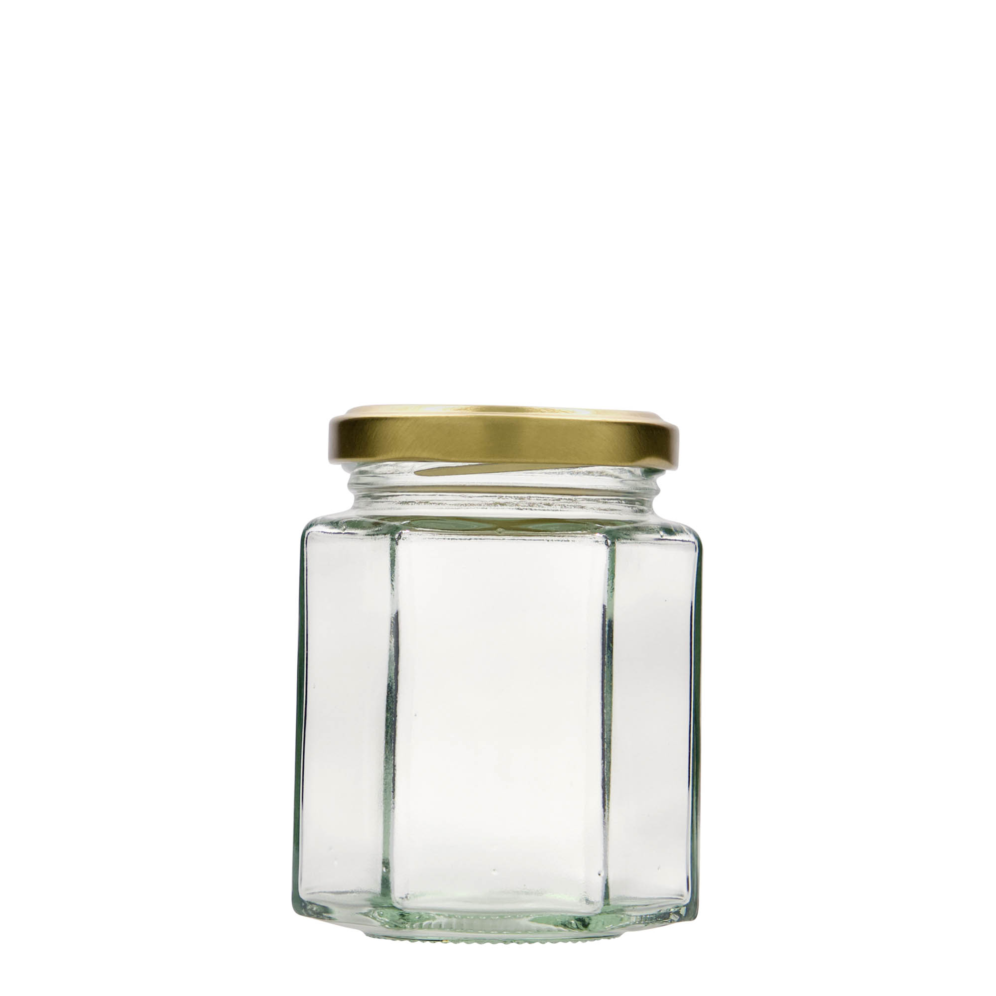 196 ml εξαγωνικό γυάλινο βάζο, στόμιο: Twist-Off (TO 58) 196 ml εξαγωνικό γυάλινο βάζο, στόμιο: Twist-Off (TO 58)