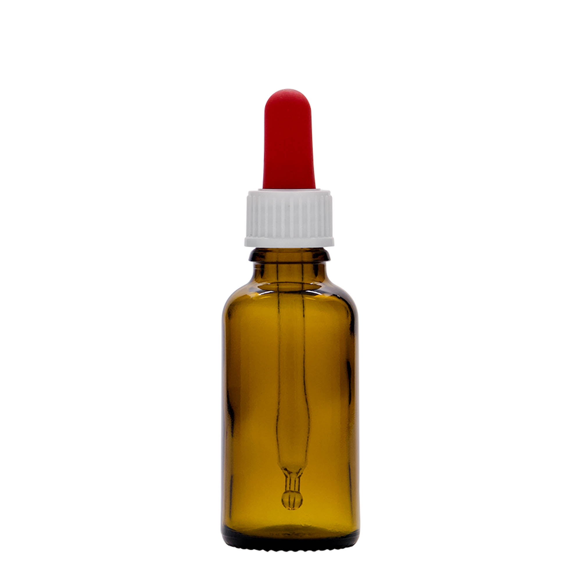 30 ml φιαλίδιο με σταγονόμετρο, ιατρικό, γυάλινο, καφέ, στόμιο: DIN 18