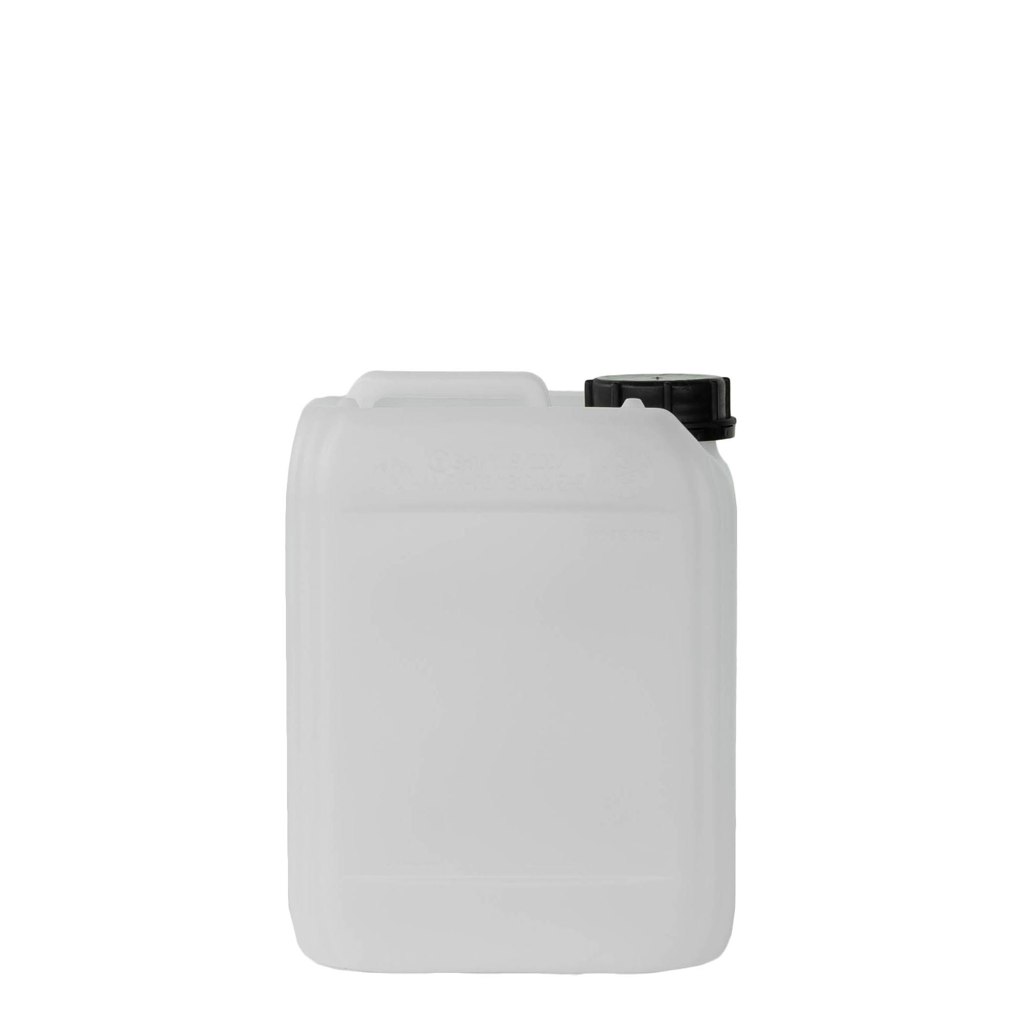 5 l δοχείο, ορθογώνιο, πλαστικό HDPE, φυσικό, στόμιο: ND 55