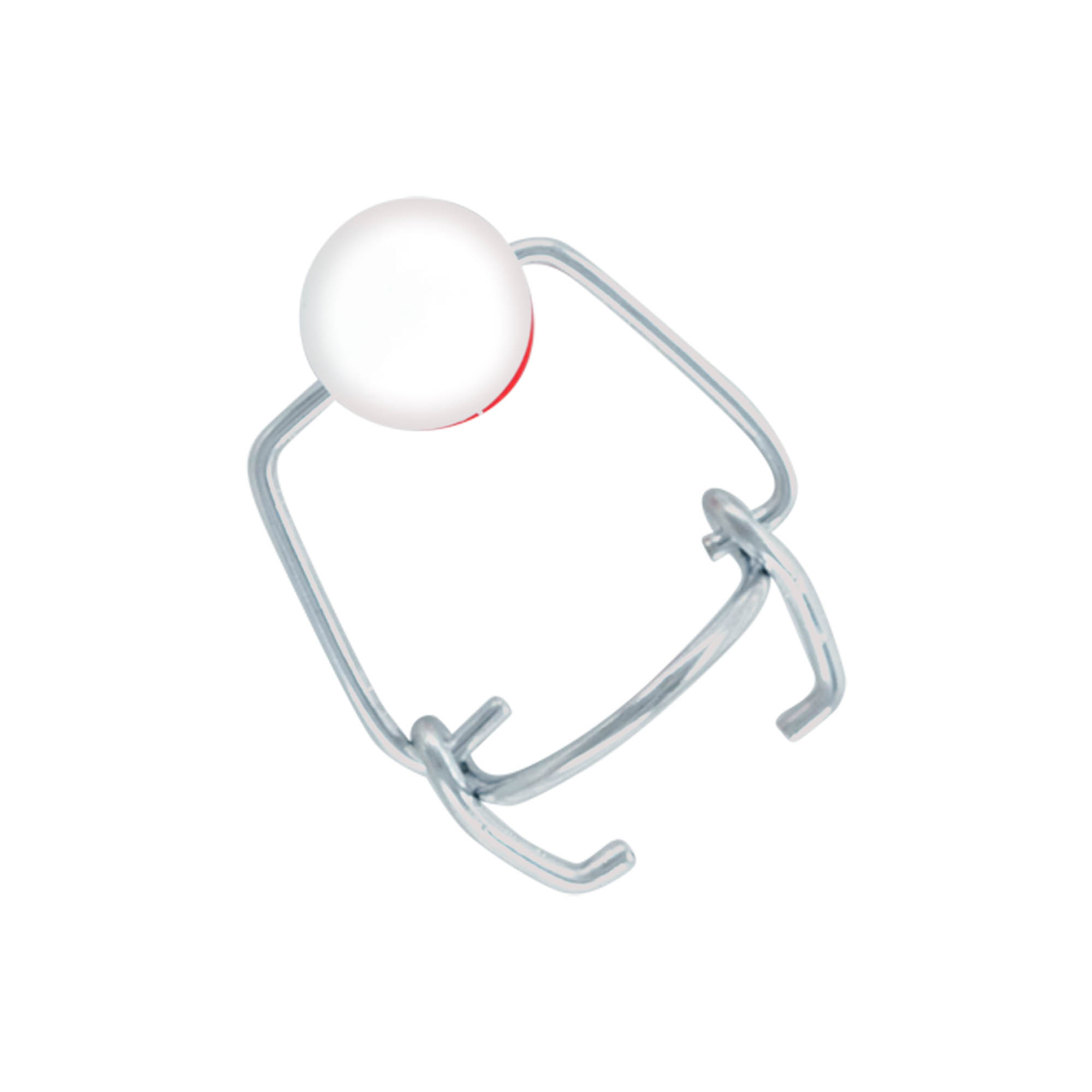 Μικρό κούμπωμα με σιδερένιο μπράτσο, πλαστικό, κόκκινο-άσπρο Μικρό κούμπωμα με σιδερένιο μπράτσο, πλαστικό, κόκκινο-άσπρο