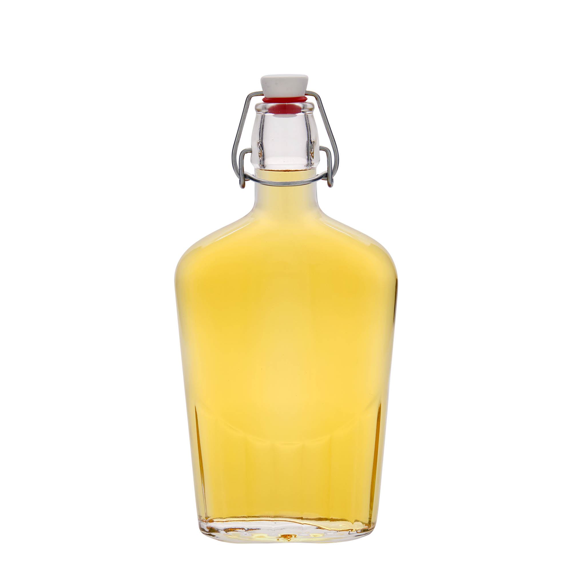 500 ml γυάλινο μπουκάλι 'Fiaschetta', οβάλ, στόμιο: κούμπωμα με μπρούτζινο κλιπ 500 ml γυάλινο μπουκάλι 'Fiaschetta', οβάλ, στόμιο: κούμπωμα με μπρούτζινο κλιπ
