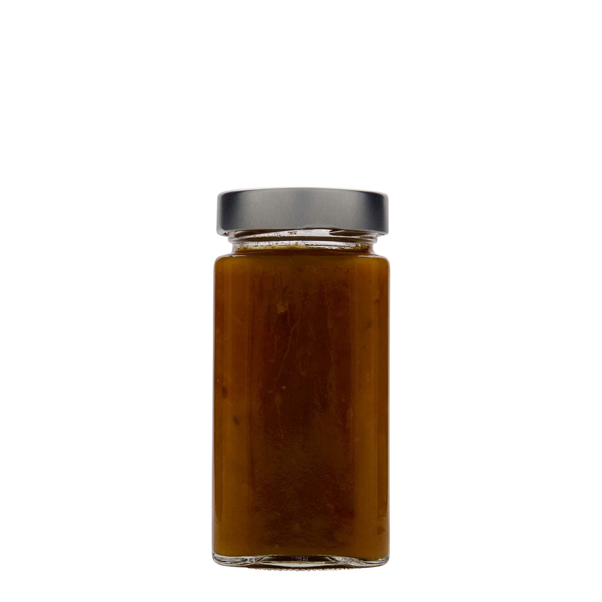 314 ml τετράγωνο γυάλινο βάζο 'Funny', στόμιο: Deep-Twist-Off (DTO 58) 314 ml τετράγωνο γυάλινο βάζο 'Funny', στόμιο: Deep-Twist-Off (DTO 58)