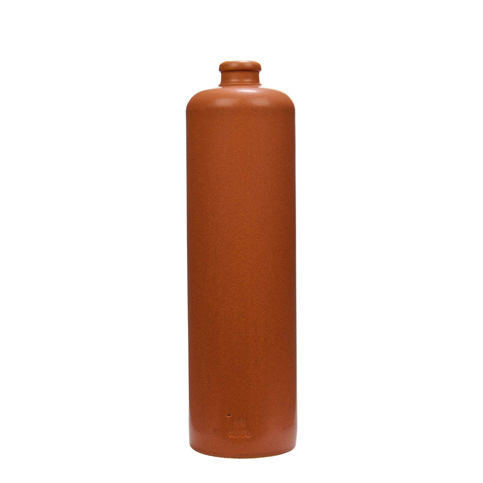 Κεραμικό μπουκάλι 1.000 ml, κεραμικό, κόκκινο-καφέ, στόμιο: φελλός