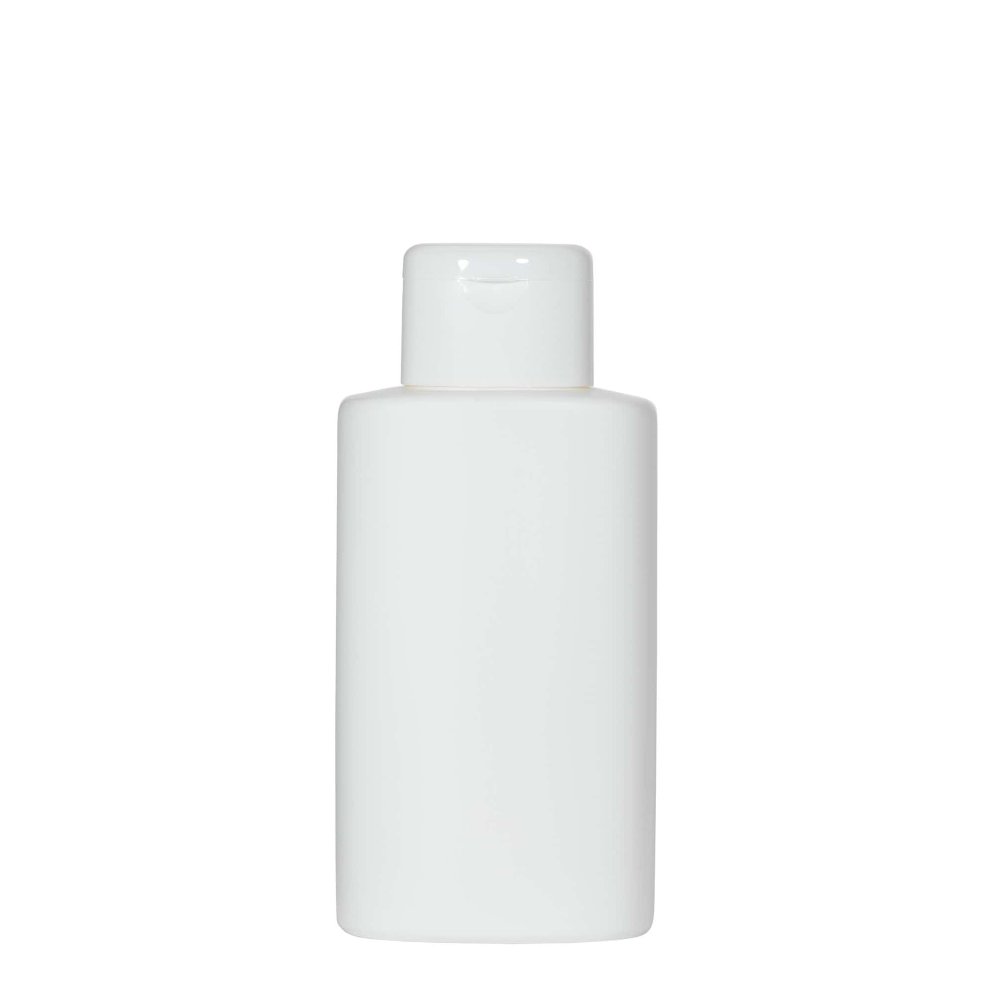 Πλαστικό μπουκάλι 'Indy' 250 ml, οβάλ, HDPE, λευκό, στόμιο: βιδωτό πώμα