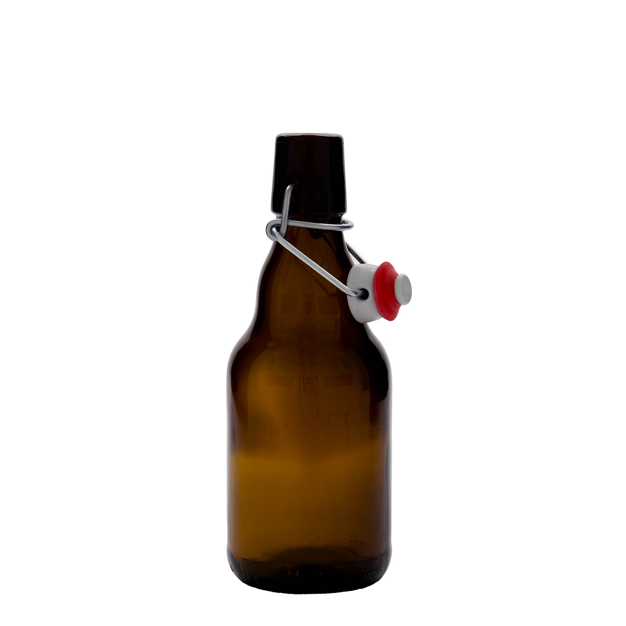 330 ml μπουκάλι μπύρας 'Steinie', γυαλί, καφέ, στόμιο: κλείσιμο με μεταλλικό κλιπ