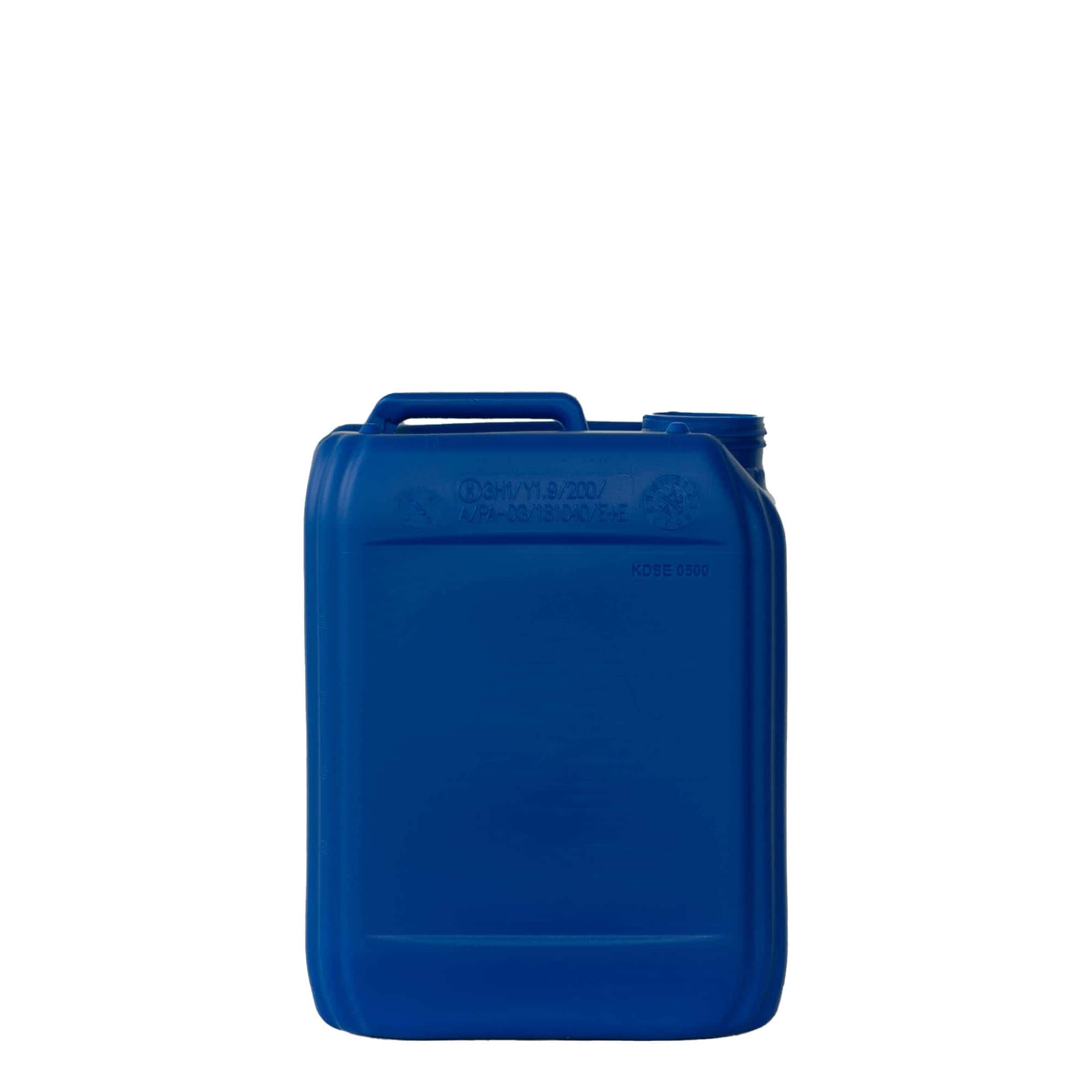 Μπιτόνι 5 l, ορθογώνιο, πλαστικό HDPE, μπλε, στόμιο: ND 55 Μπιτόνι 5 l, ορθογώνιο, πλαστικό HDPE, μπλε, στόμιο: ND 55