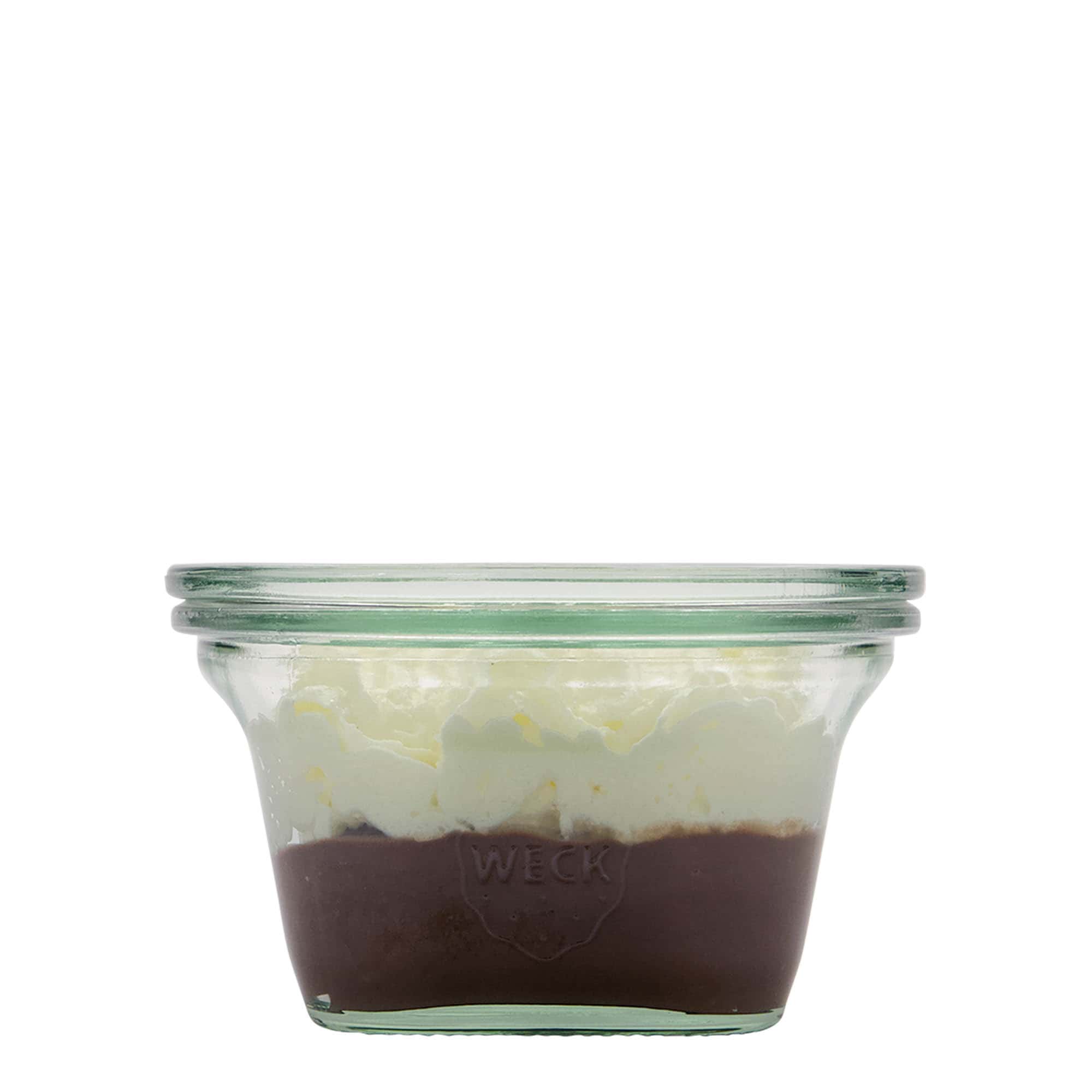 290 ml WECK-Quadroglas, τετράγωνο, στόμιο: στρογγυλή άκρη