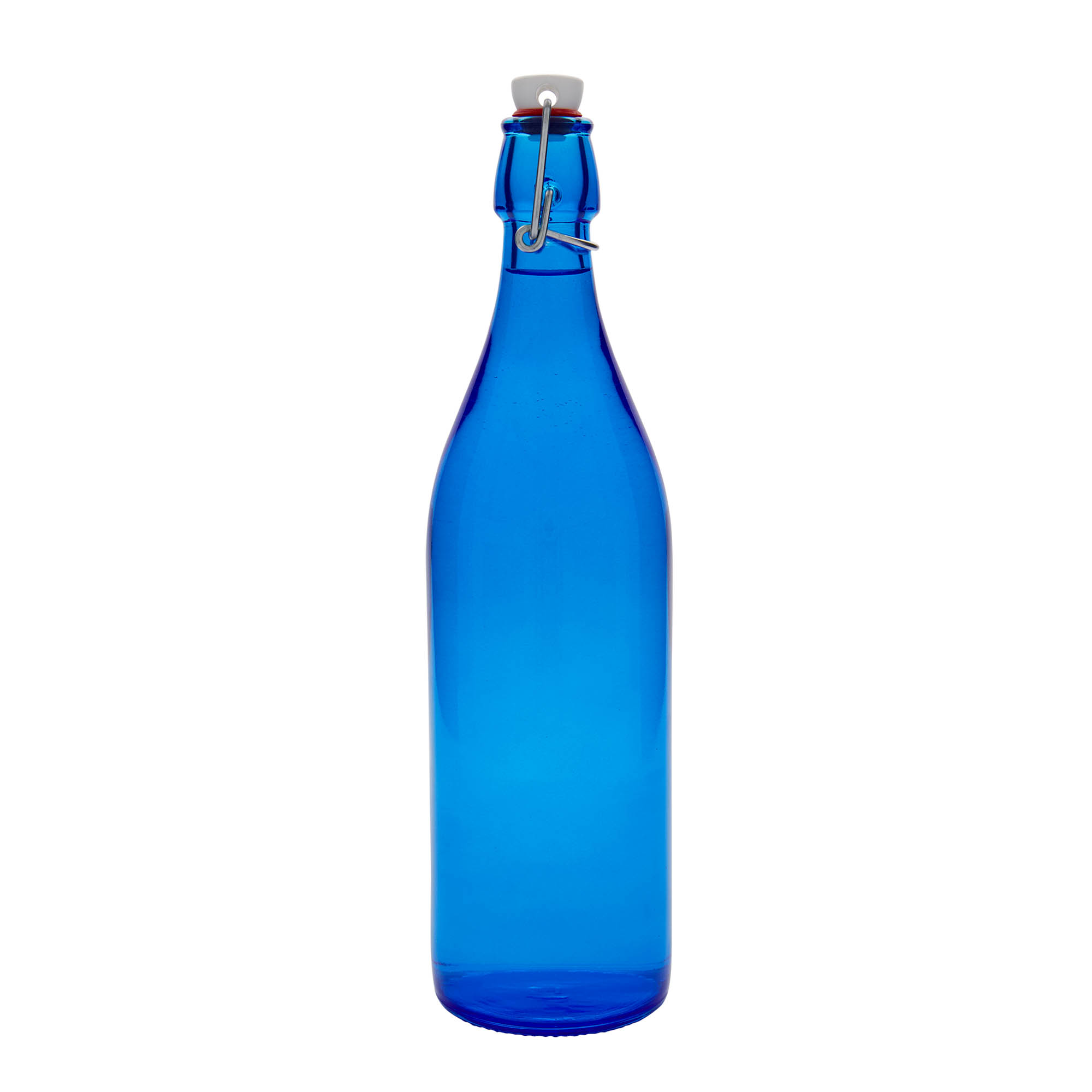 1.000 ml γυάλινο μπουκάλι 'Giara', μπλε, στόμιο: κλείσιμο με μπρούγκελ 1.000 ml γυάλινο μπουκάλι 'Giara', μπλε, στόμιο: κλείσιμο με μπρούγκελ
