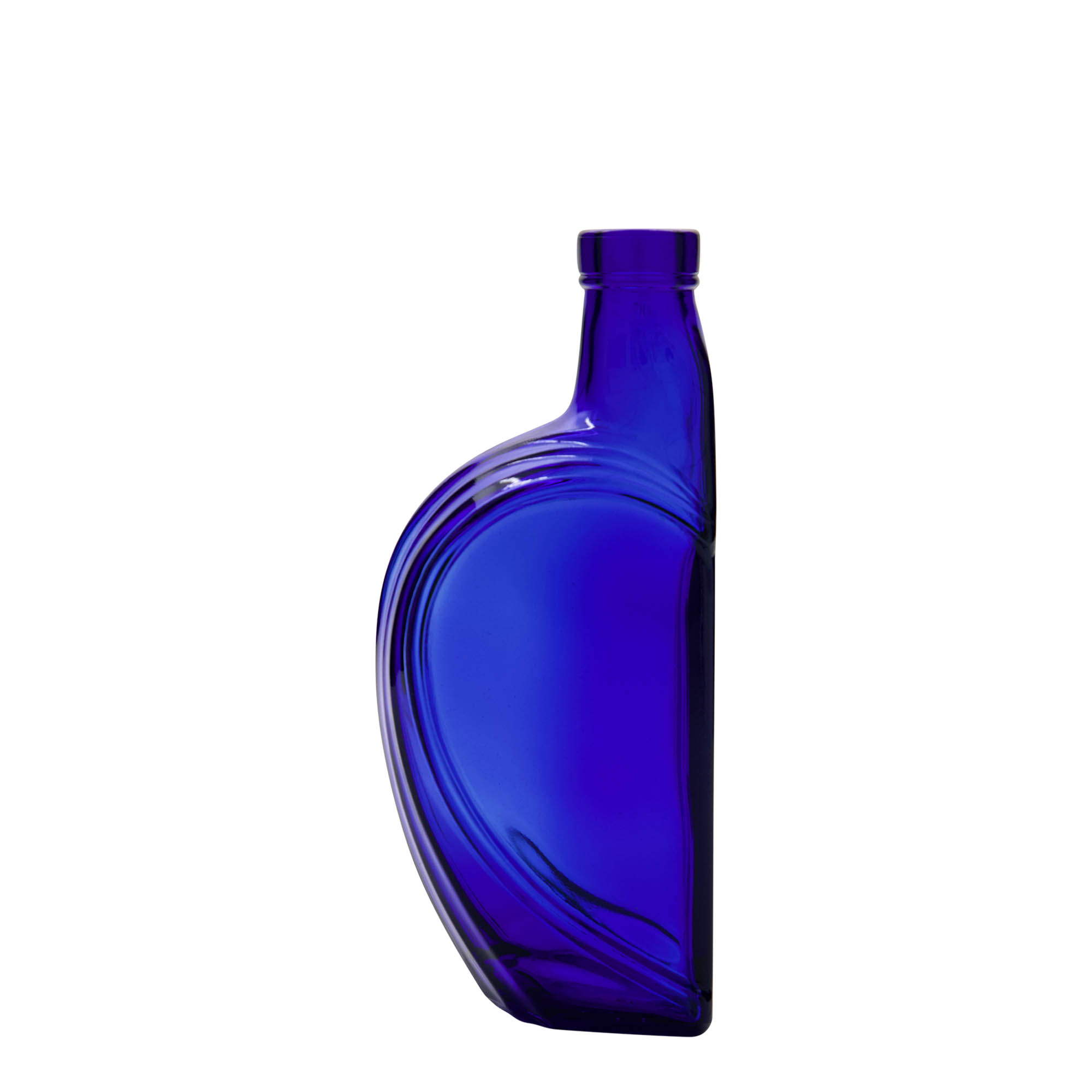 375 ml γυάλινο μπουκάλι 'Sweethearts', ορθογώνιο, βασιλικό μπλε, στόμιο: φελλός