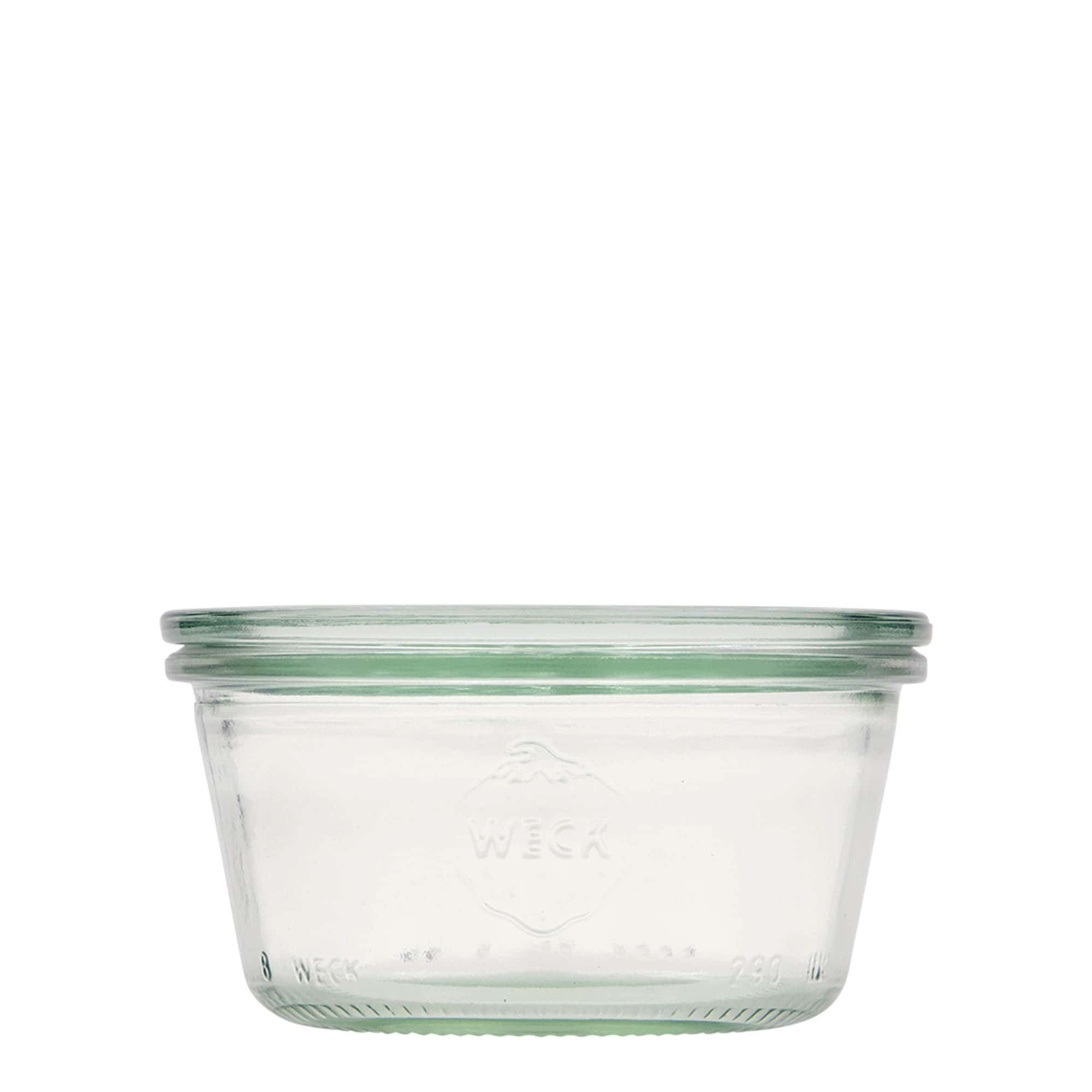 290 ml WECK-γυάλινο βάζο με πλατύ στόμιο, άνοιγμα: στρογγυλό χείλος