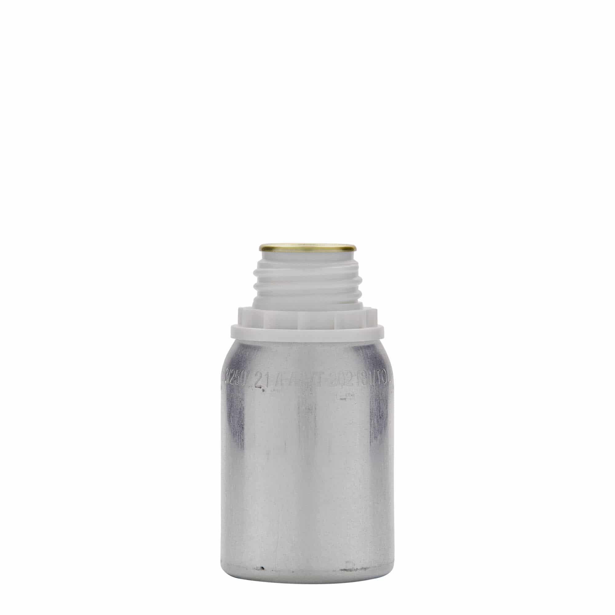 125 ml αλουμινένιο μπουκάλι, μέταλλο, ασημί, στόμιο: DIN 32