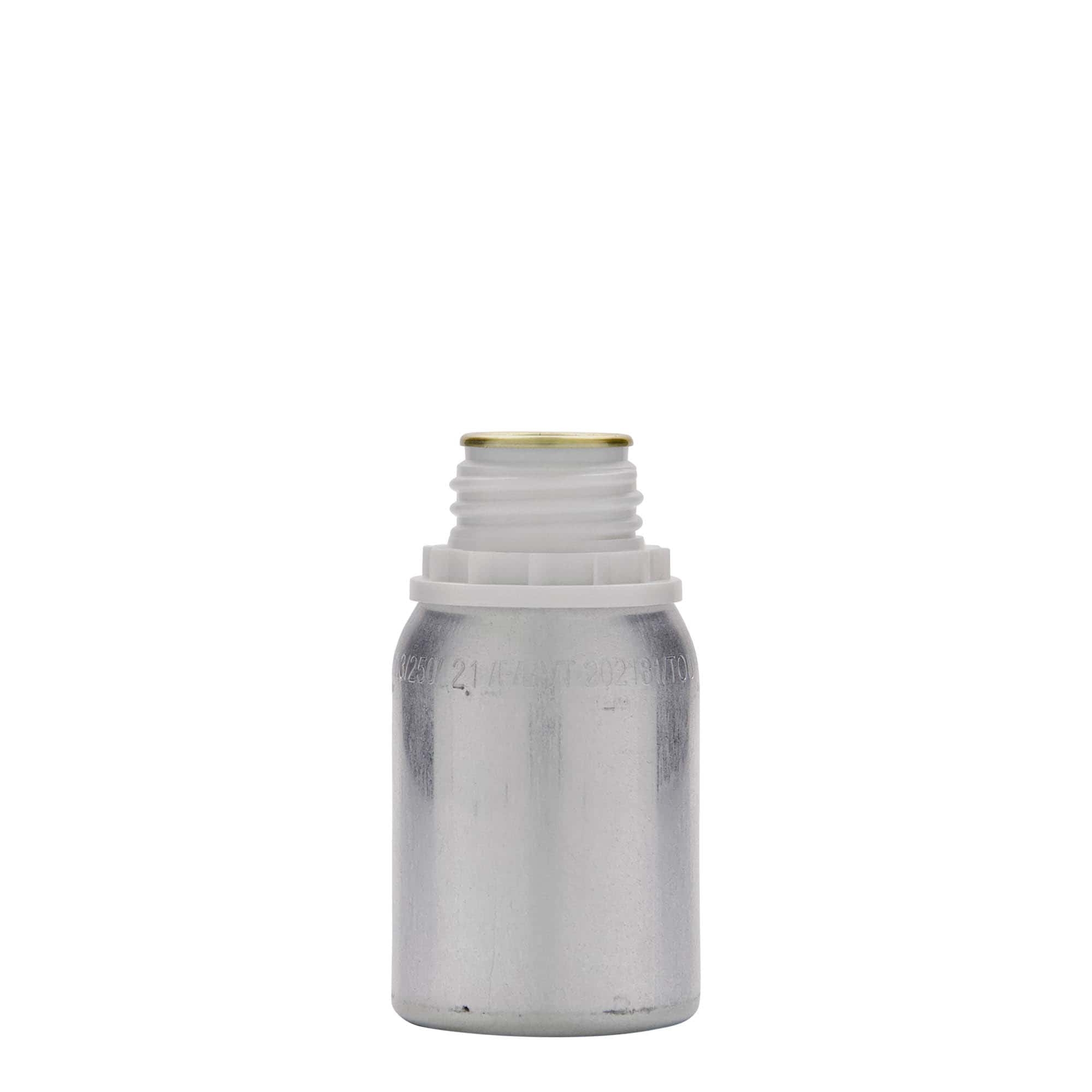 125 ml αλουμινένιο μπουκάλι, μέταλλο, ασημί, στόμιο: DIN 32