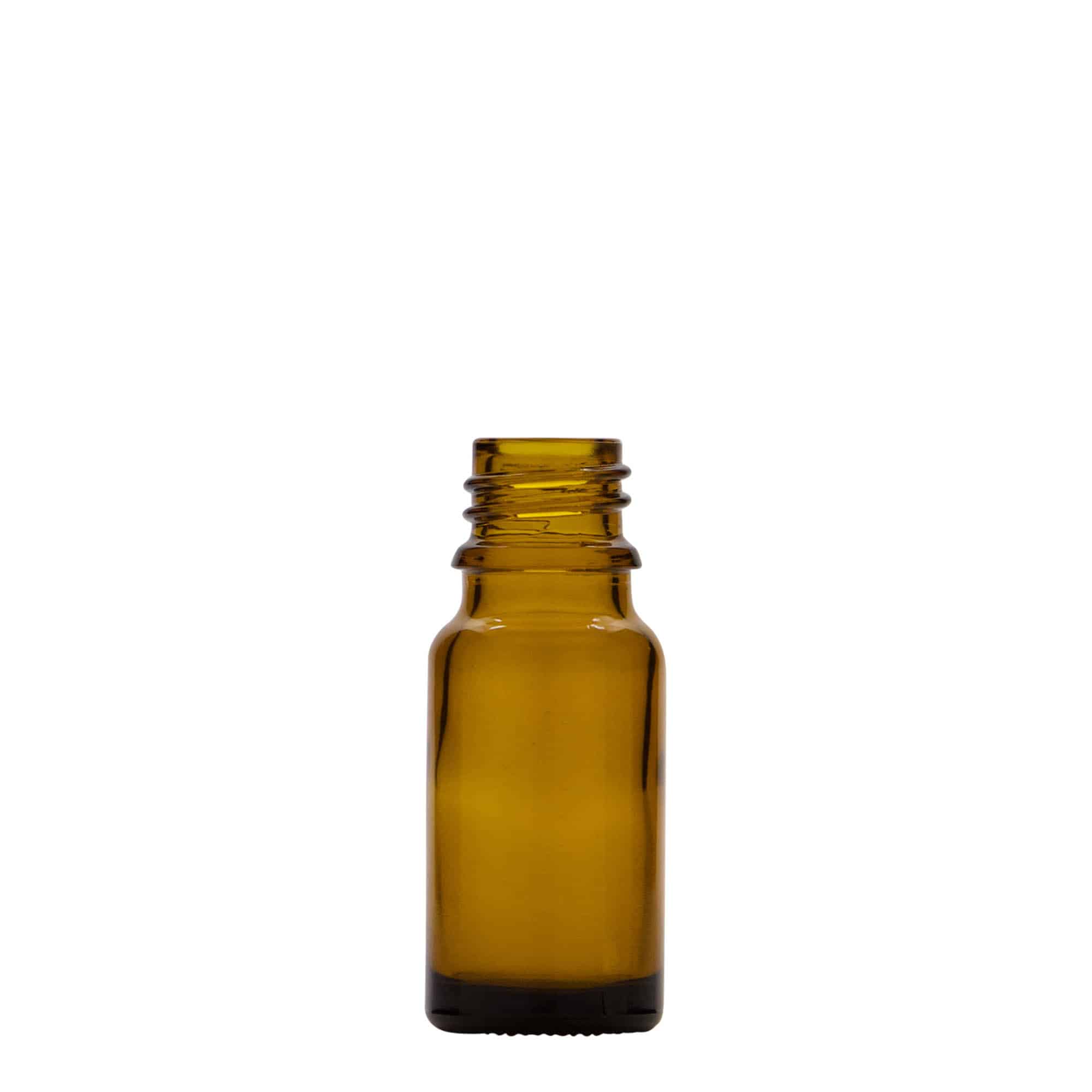 10 ml φιαλίδιο φαρμάκου με αντλία λοσιόν, γυαλί, καφέ, στόμιο: DIN 18