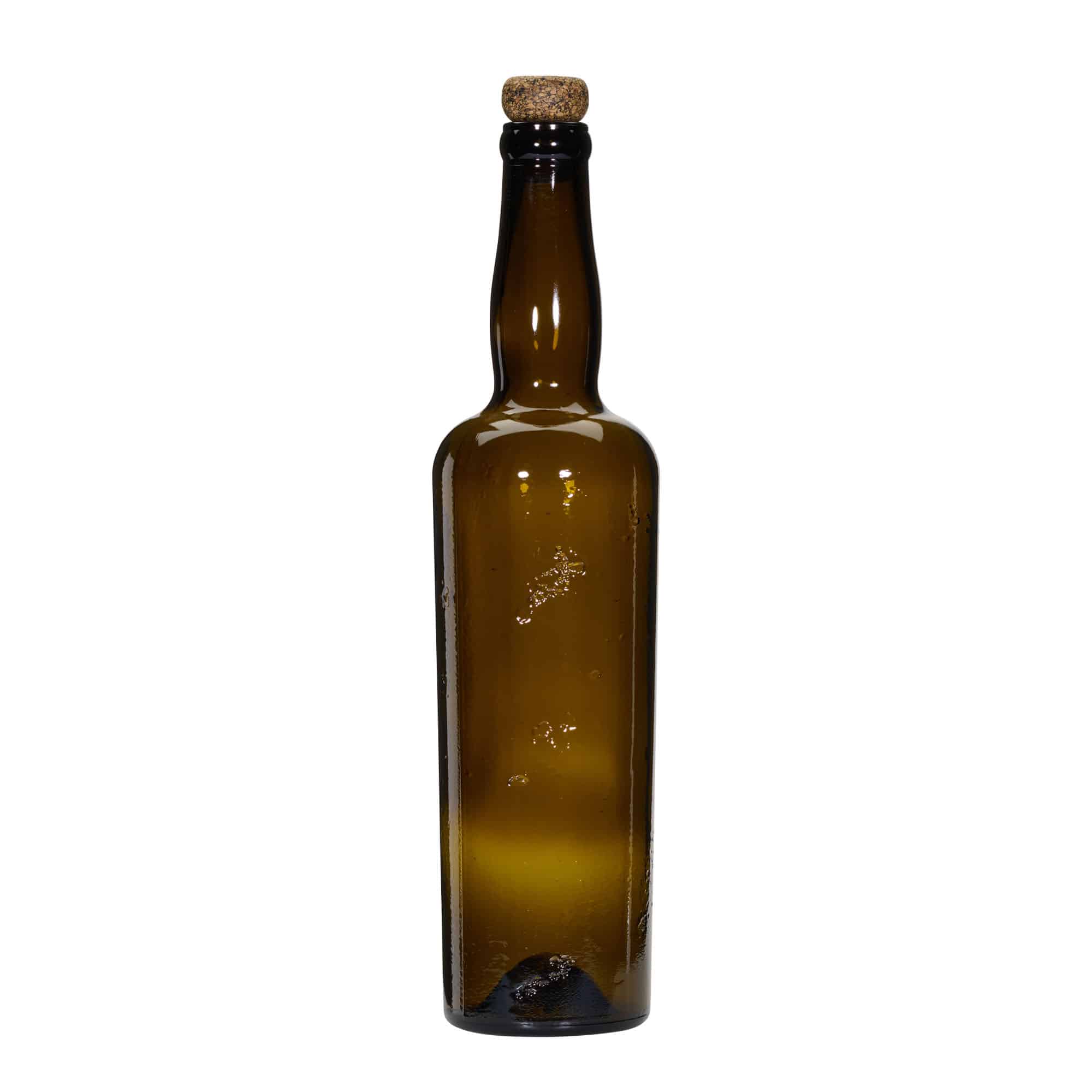 750 ml γυάλινη φιάλη Wildly Crafted “Siroco”, καφέ, στόμιο: φελλός