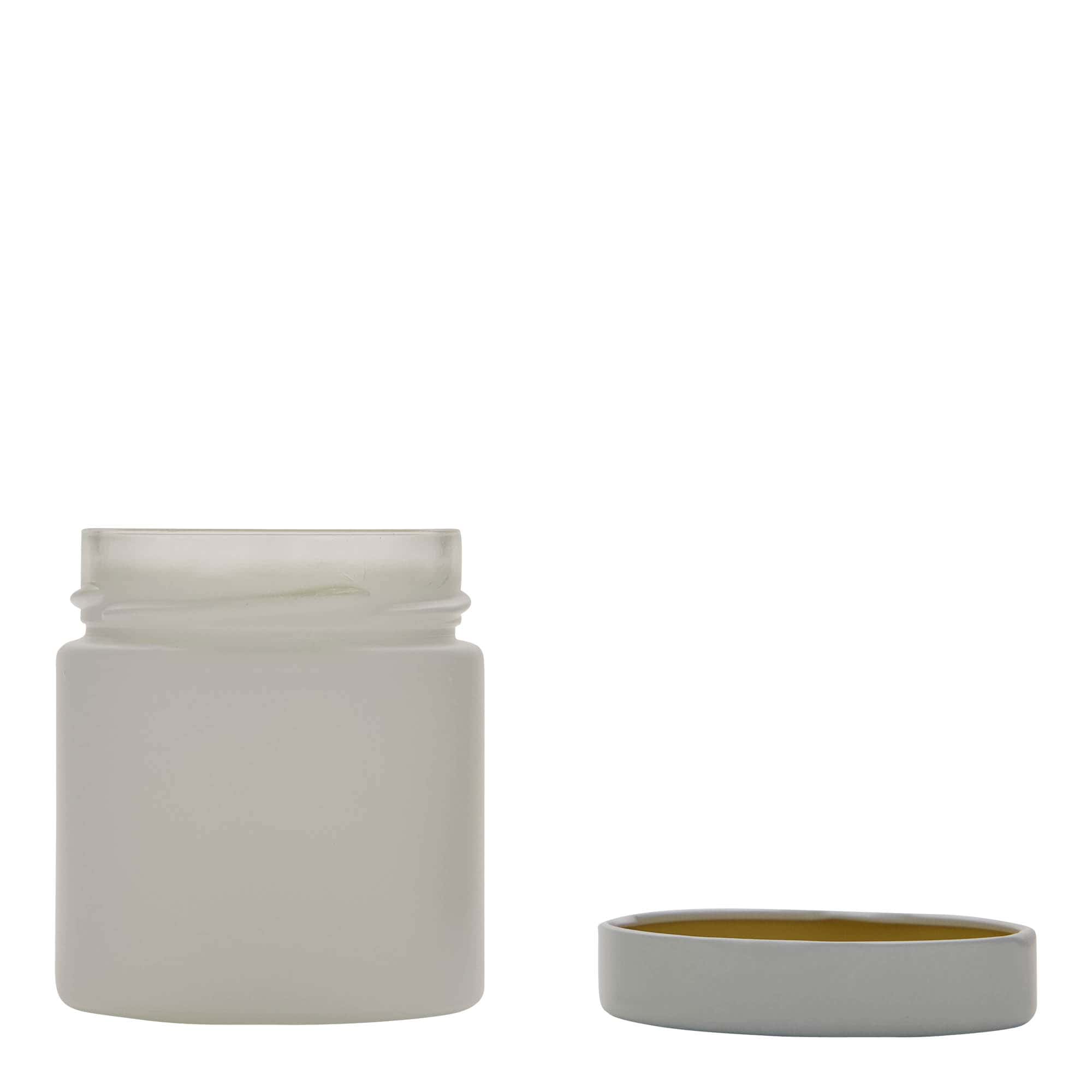 Στρογγυλό βάζο 'Aurora' 220 ml, λευκό, στόμιο: deep twist-off (DTO 66)