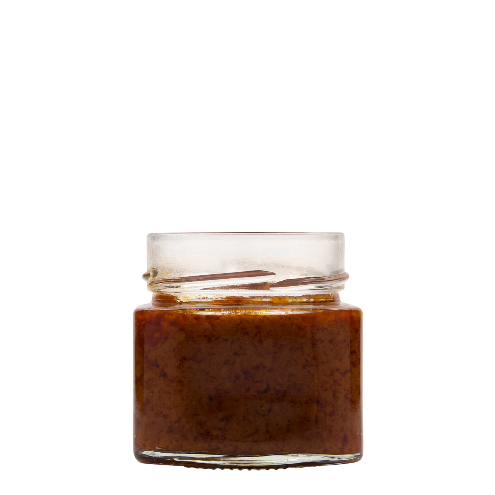 212 ml τετράγωνο γυάλινο βάζο 'Kimba', στόμιο: Extra-Deep-Twist-Off (EDTO 70)
